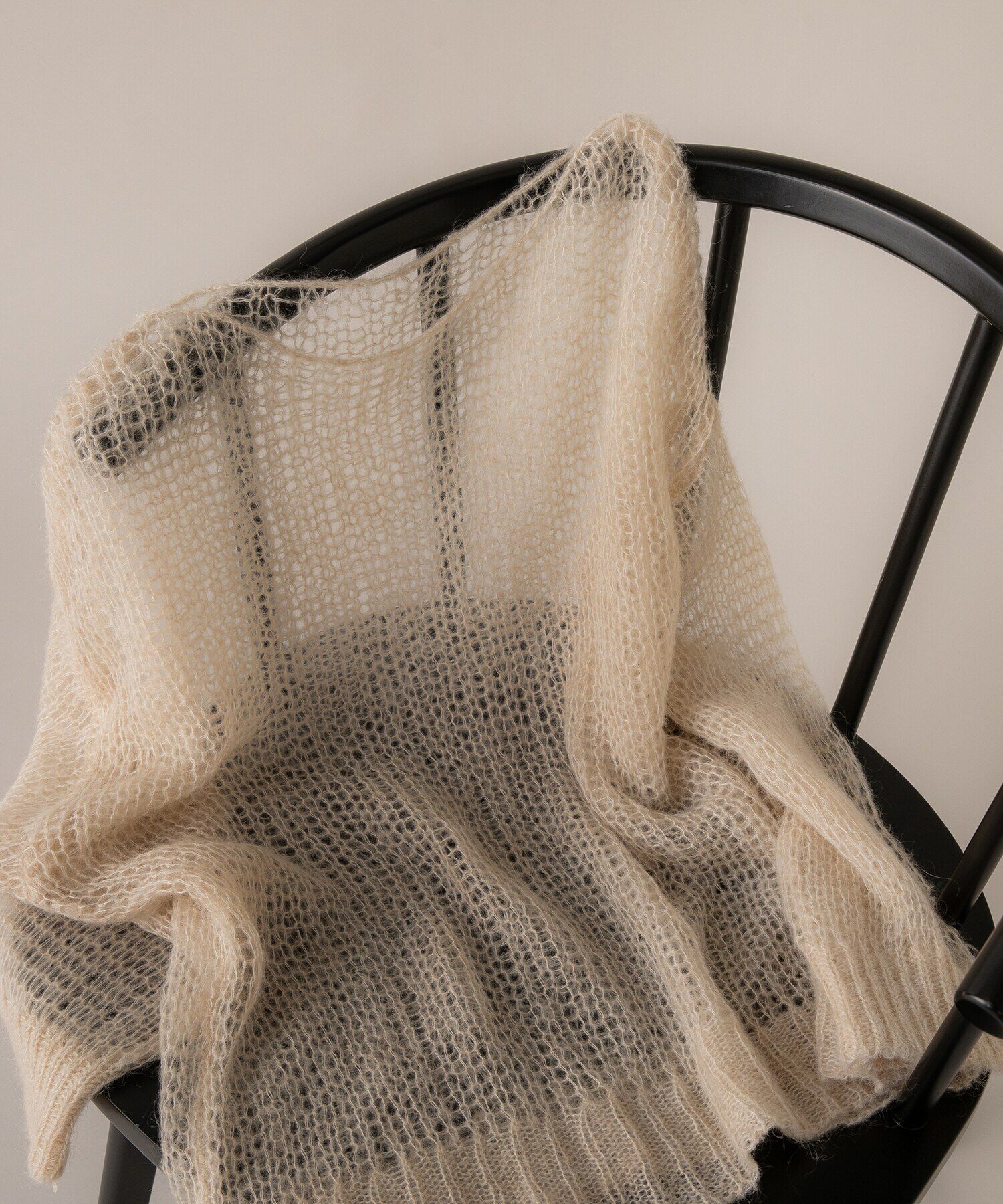  「透かし編みモヘヤ混ニット」|ニット・セーター|