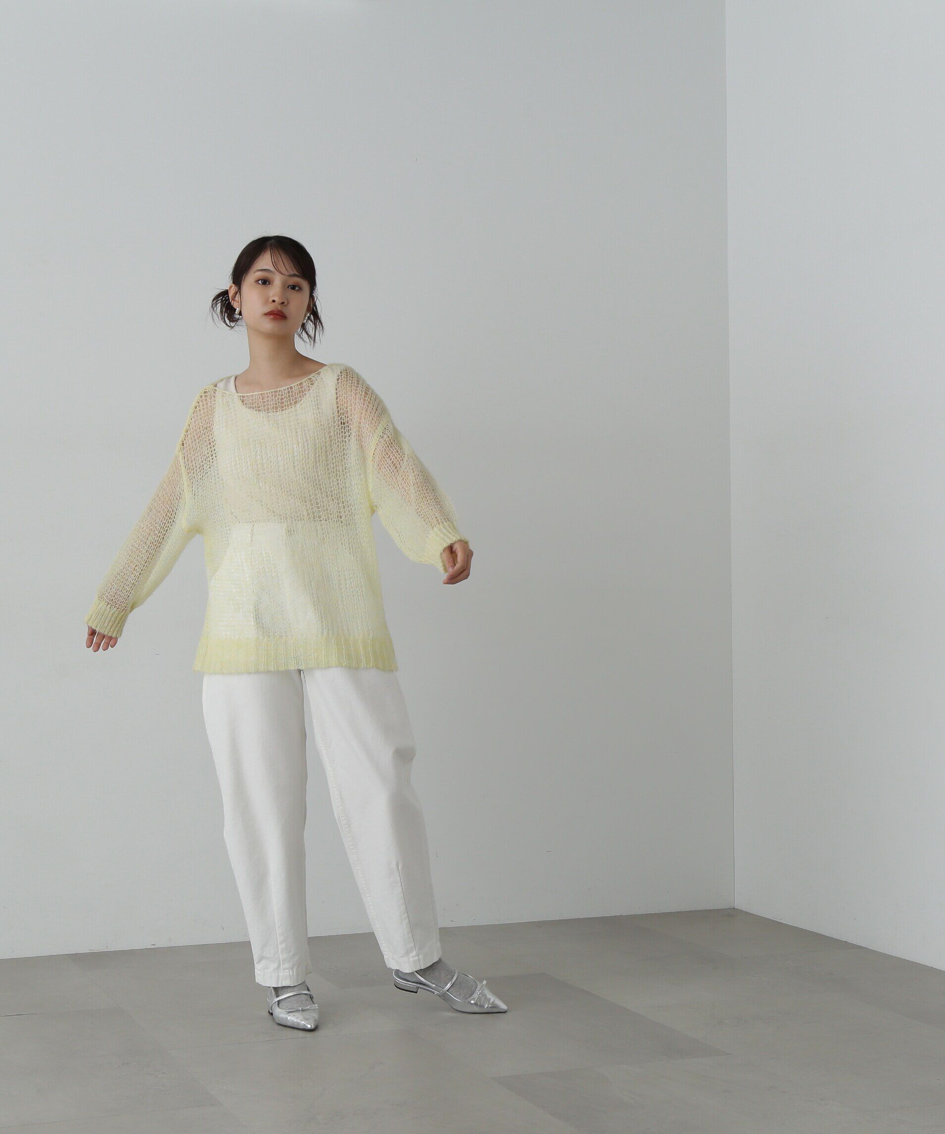  「透かし編みモヘヤ混ニット」|ニット・セーター|