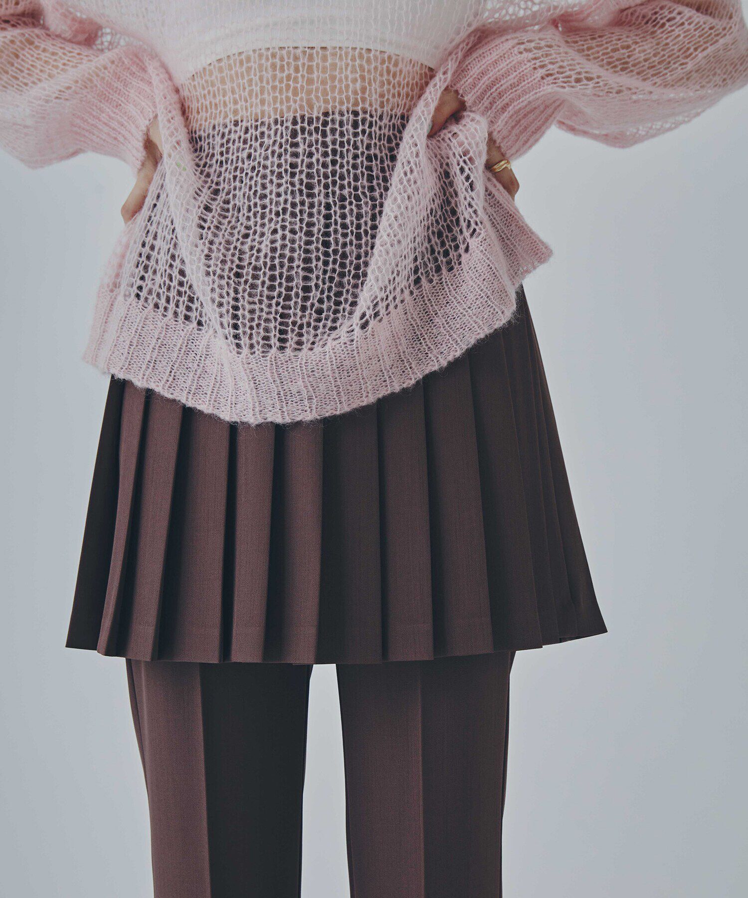  「透かし編みモヘヤ混ニット」|ニット・セーター|