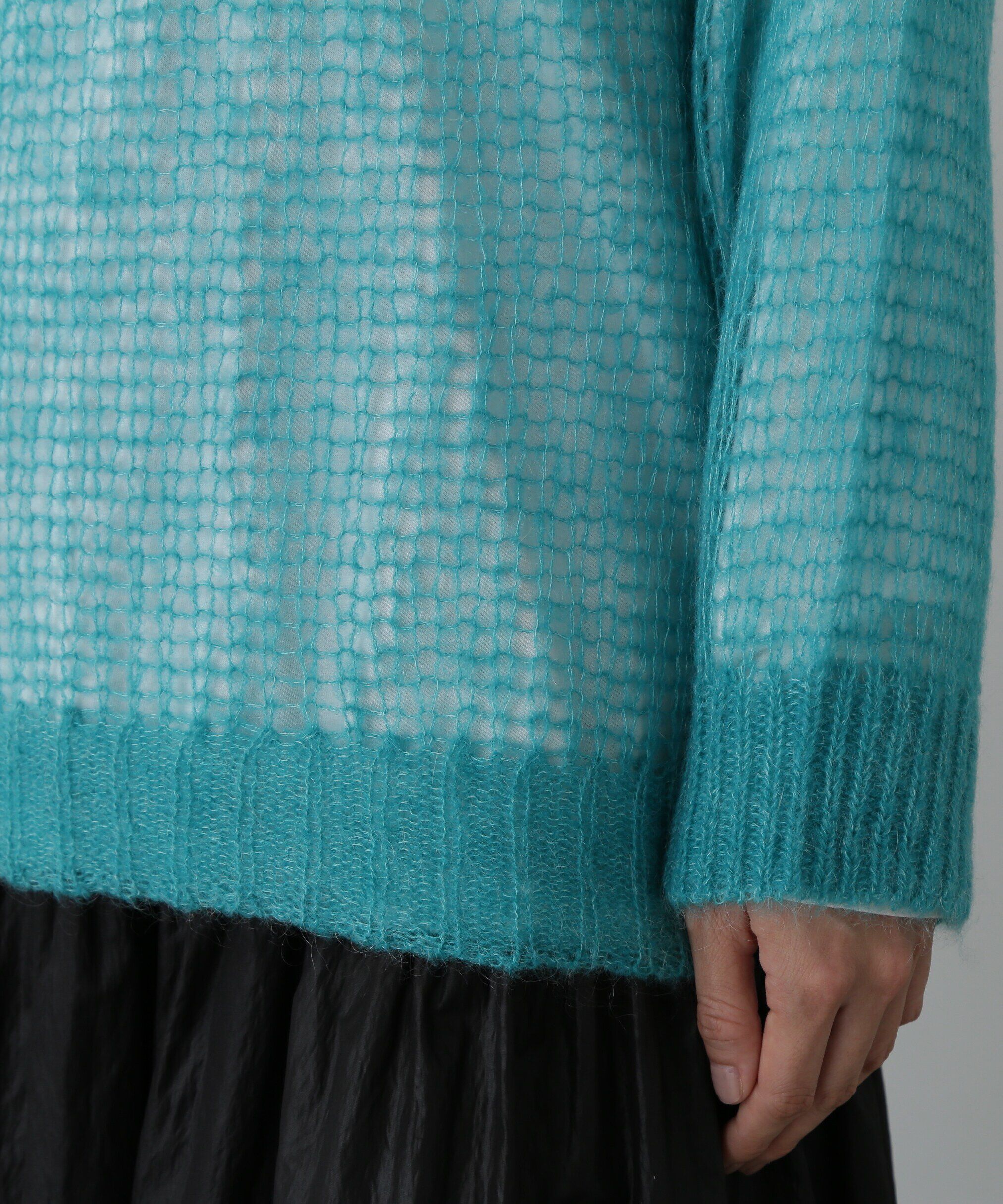  「透かし編みモヘヤ混ニット」|ニット・セーター|