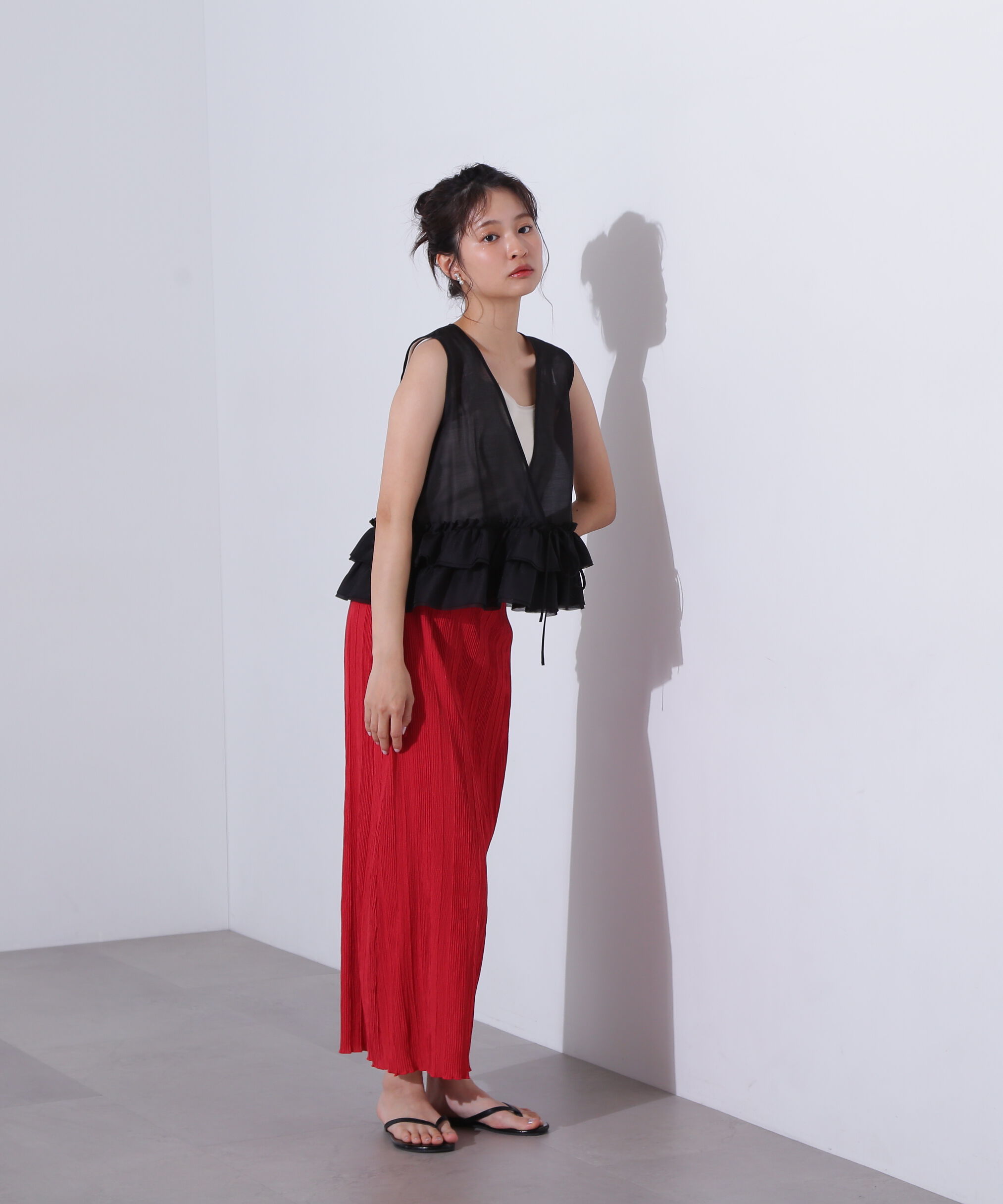  「フリルレイヤードジレ」|シャツ・ブラウス|