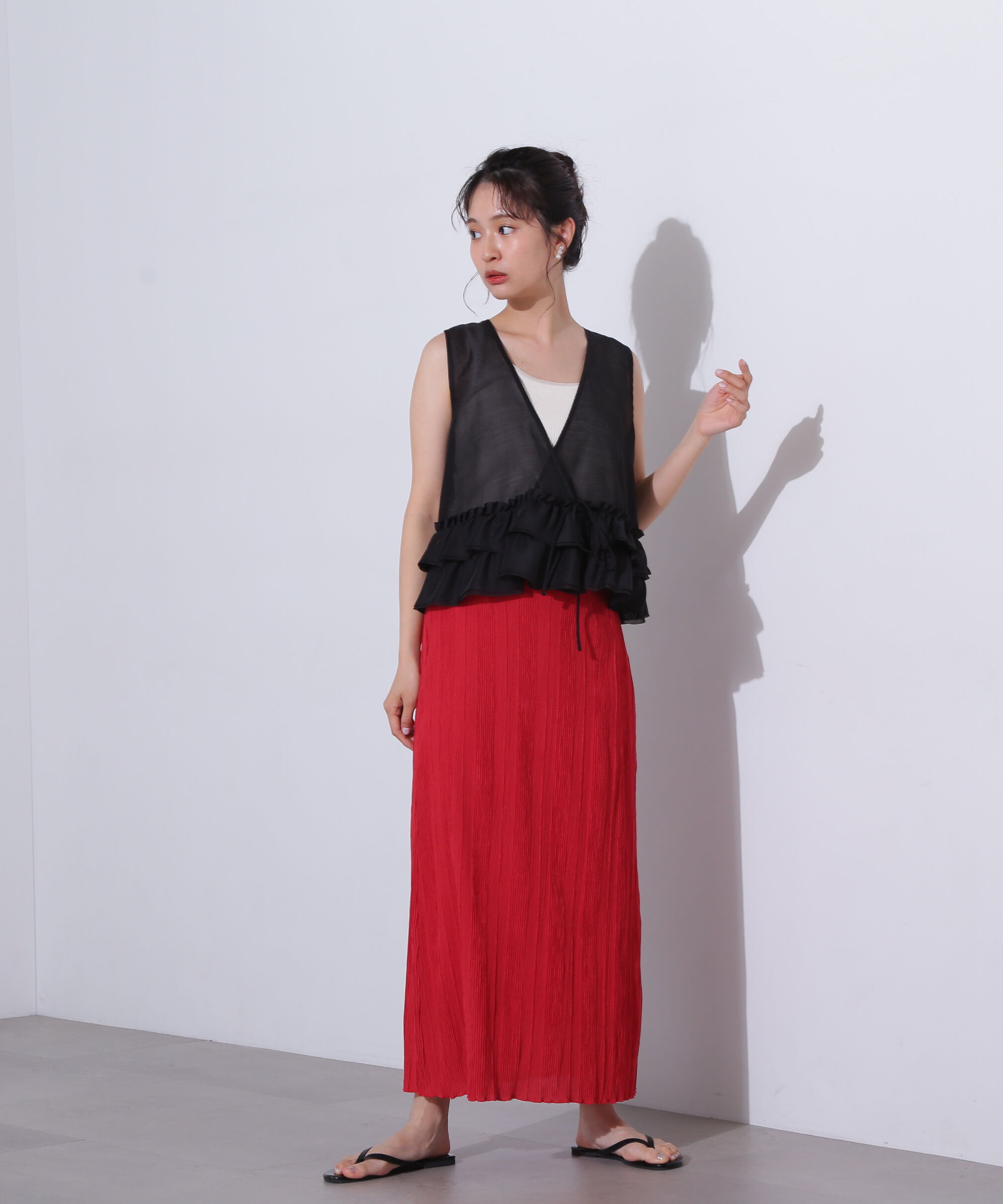  「フリルレイヤードジレ」|シャツ・ブラウス|