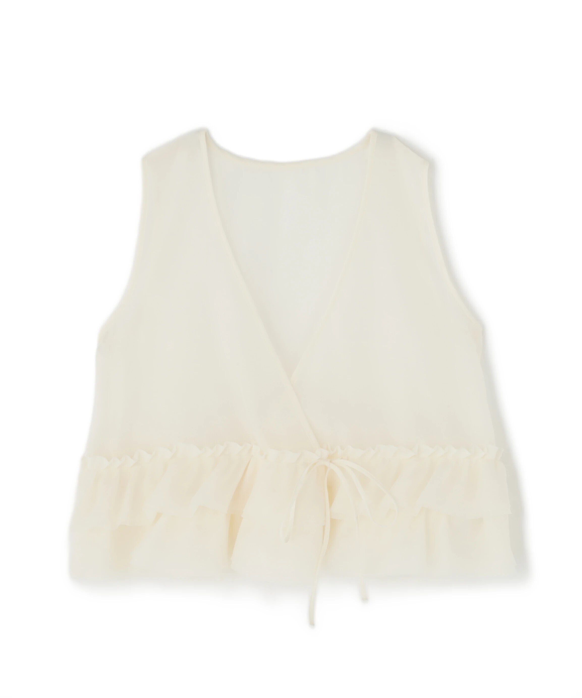  「フリルレイヤードジレ」|シャツ・ブラウス|