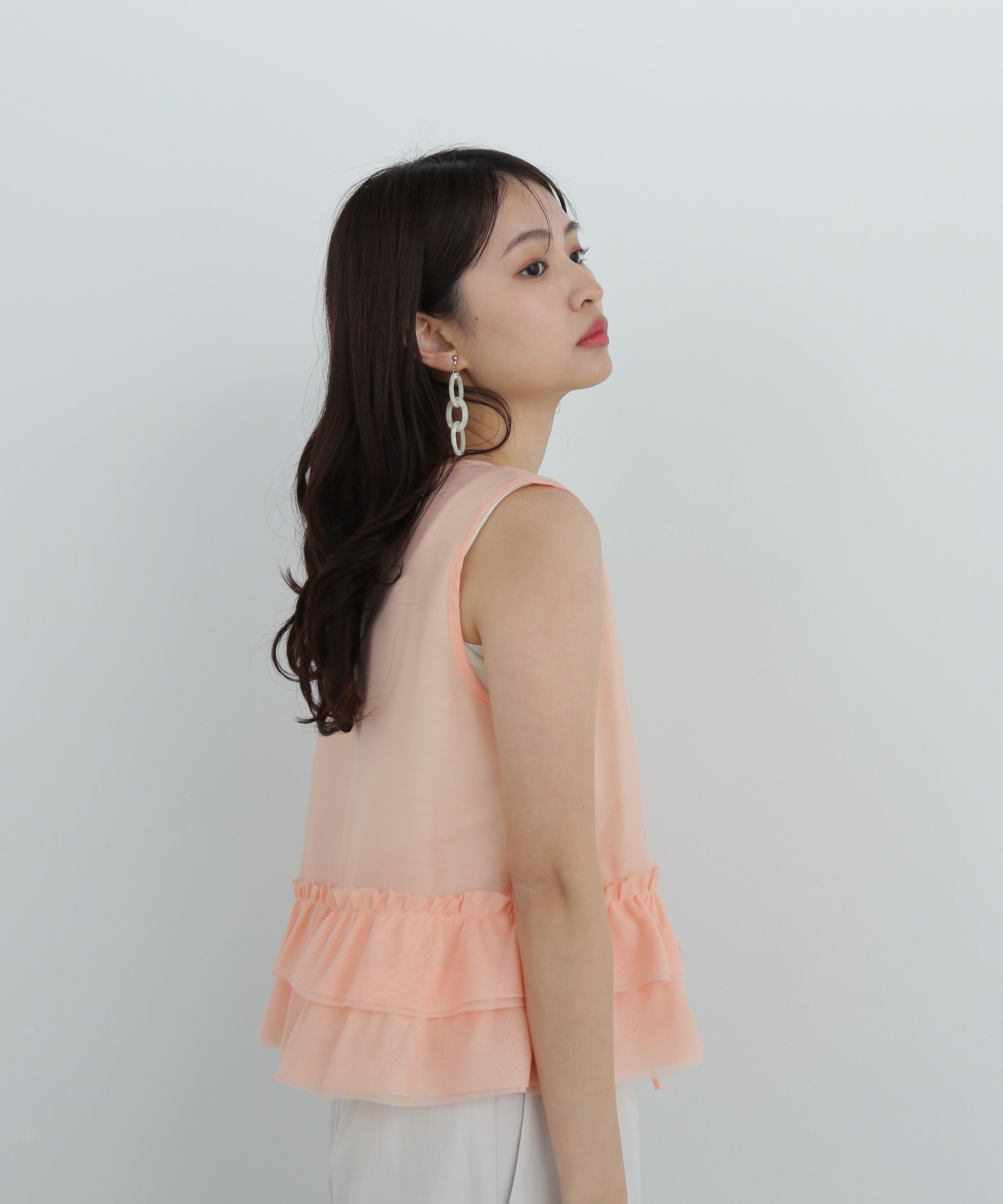  「フリルレイヤードジレ」|シャツ・ブラウス|