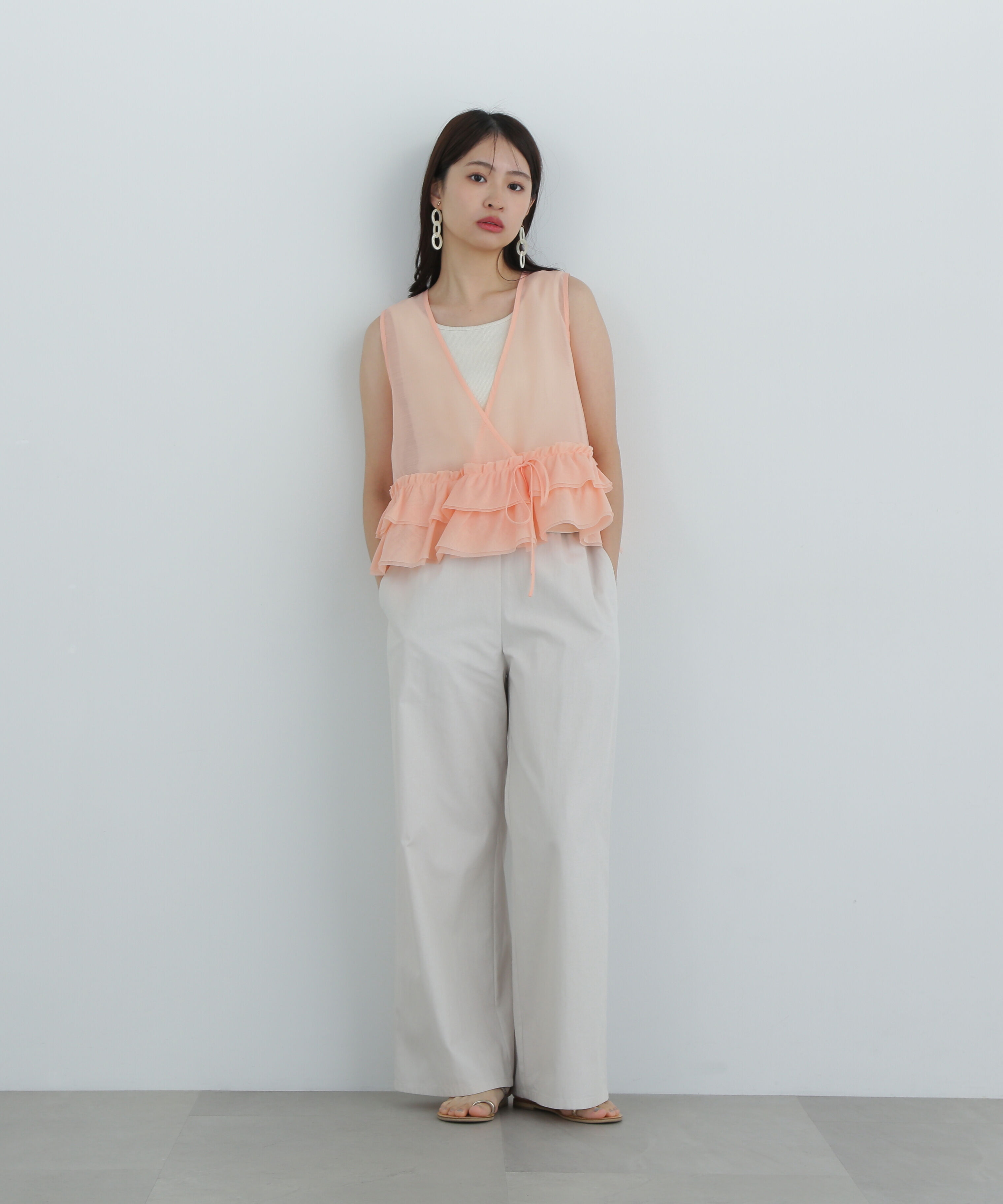  「フリルレイヤードジレ」|シャツ・ブラウス|