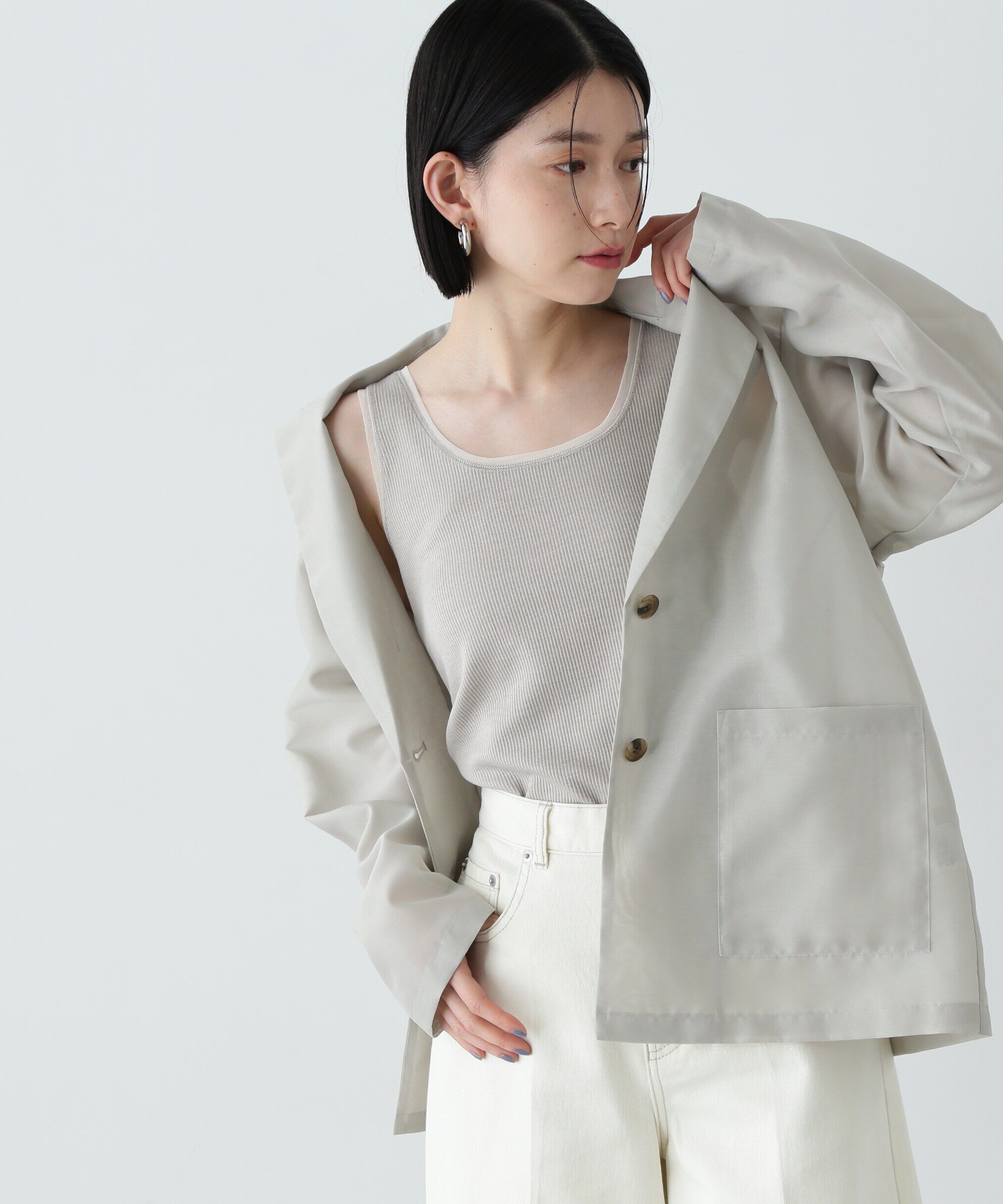  「シアートリムタンクトップ」|Tシャツ・カットソー|