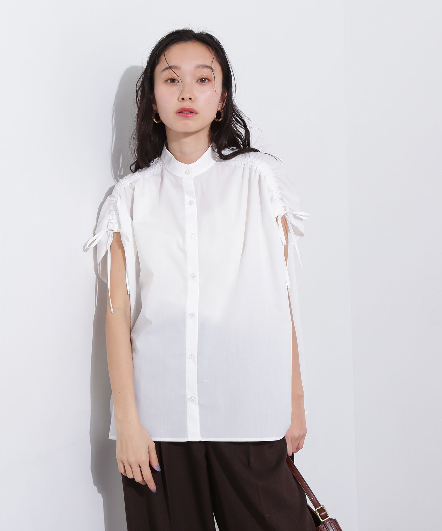  「バンドカラードロストシャツ」|シャツ・ブラウス|オフ1