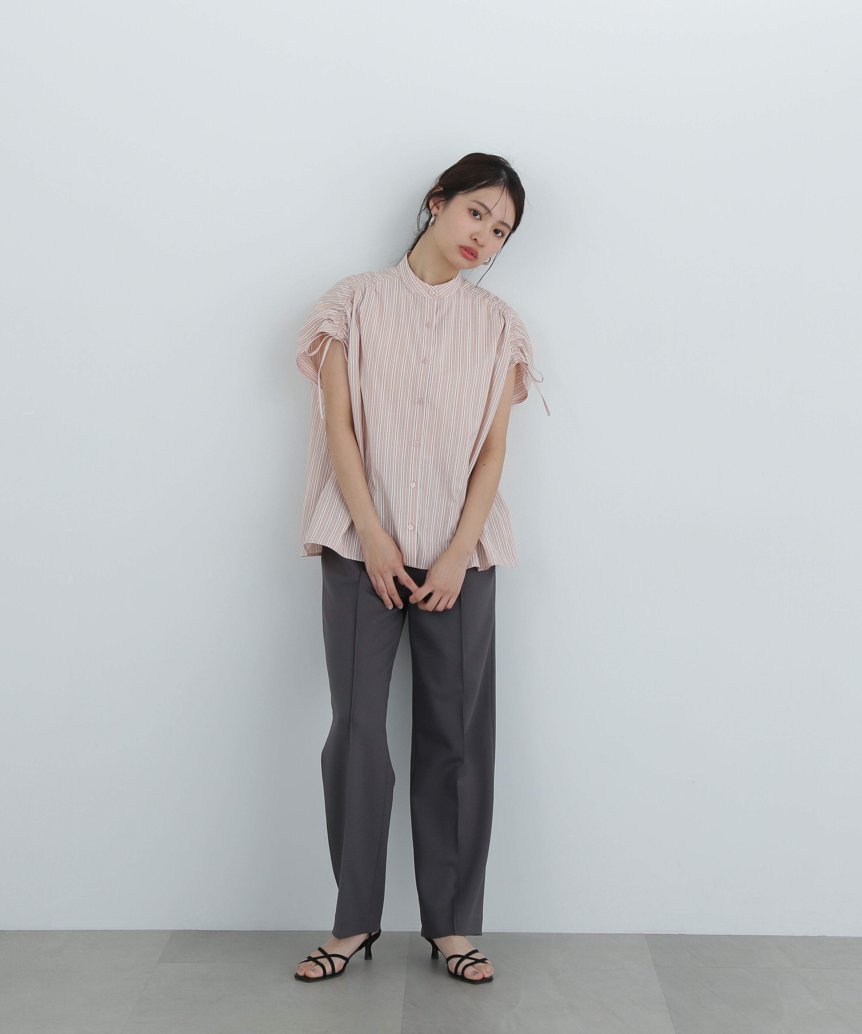  「バンドカラードロストシャツ」|シャツ・ブラウス|