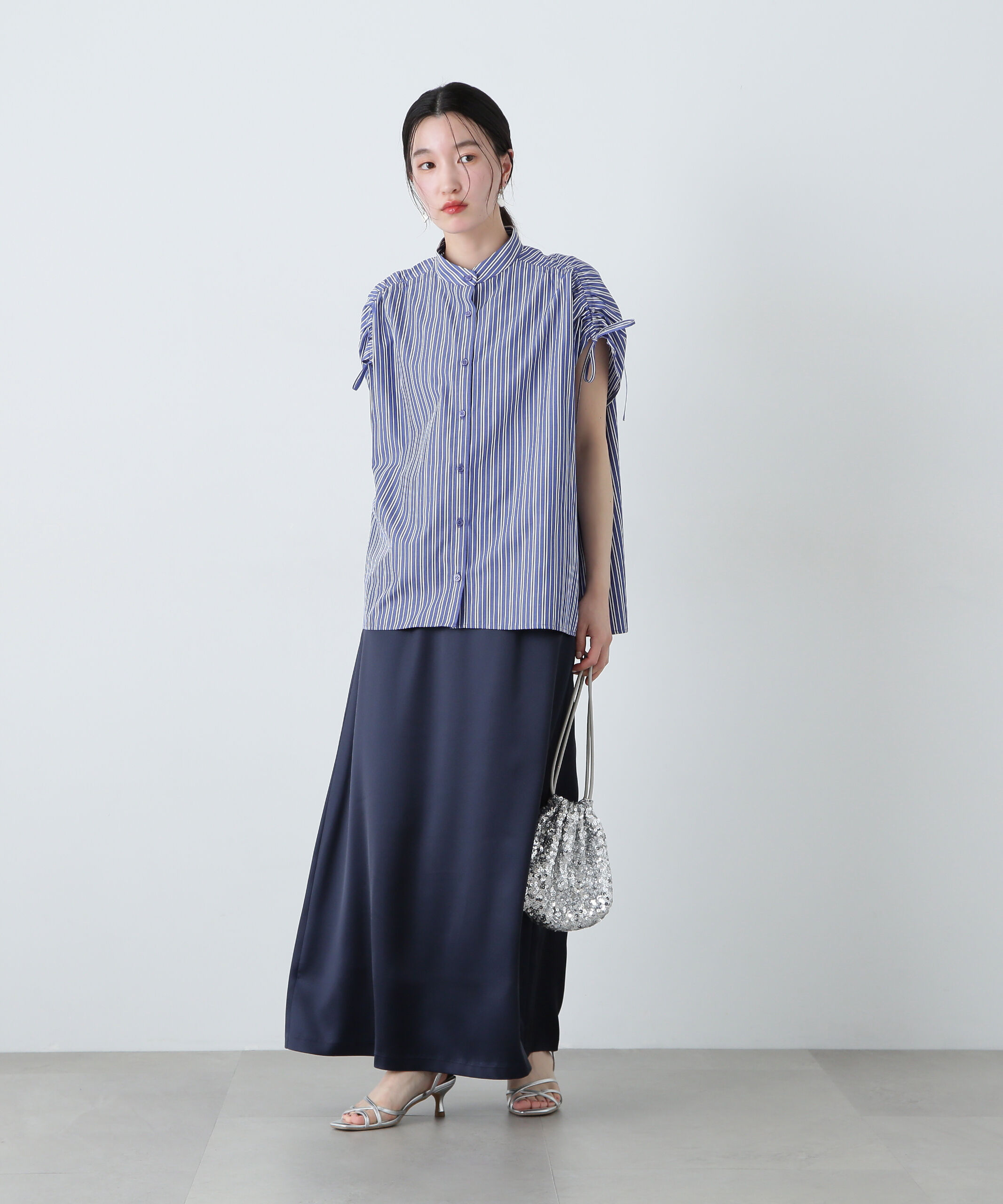  「バンドカラードロストシャツ」|シャツ・ブラウス|