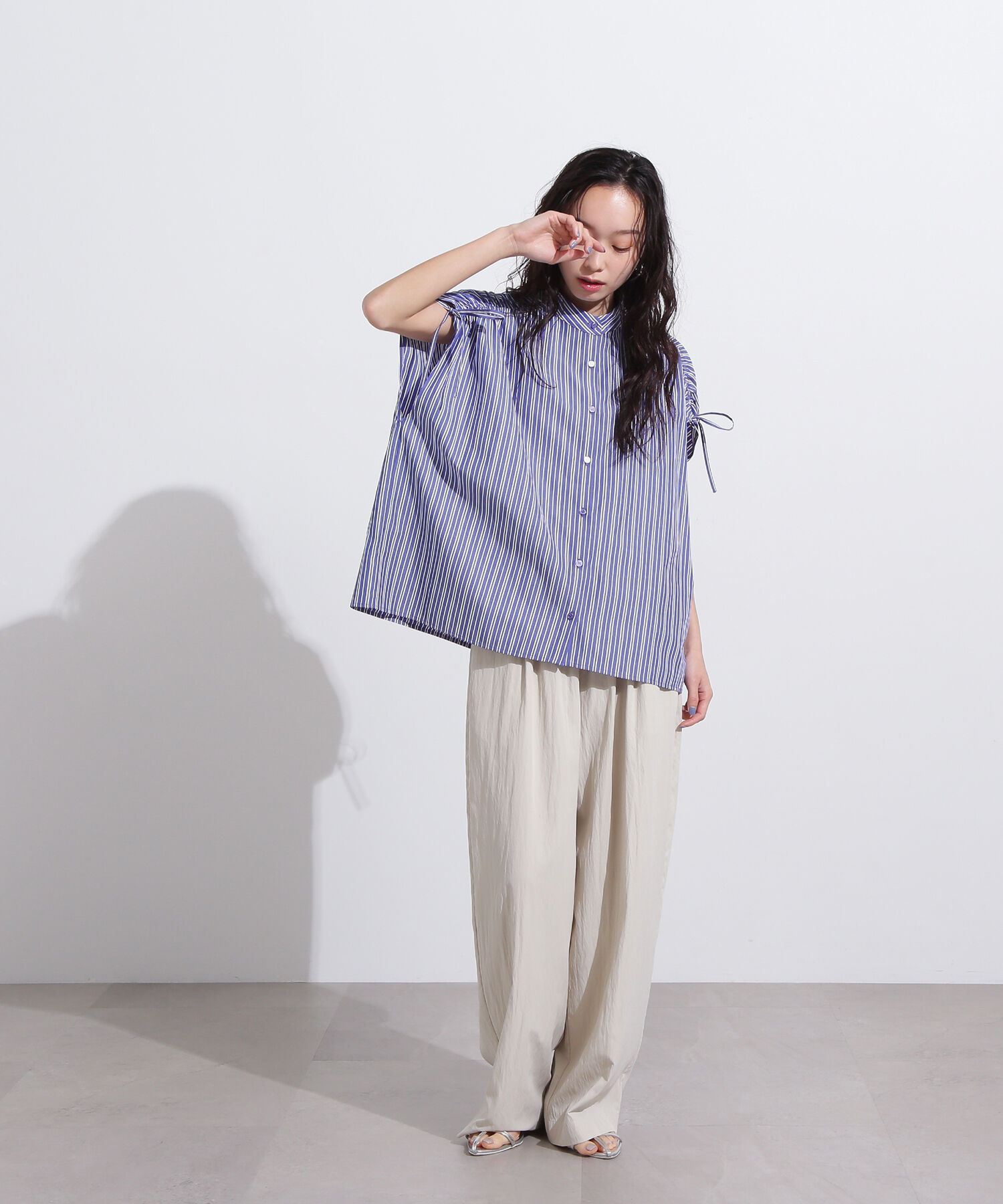  「バンドカラードロストシャツ」|シャツ・ブラウス|