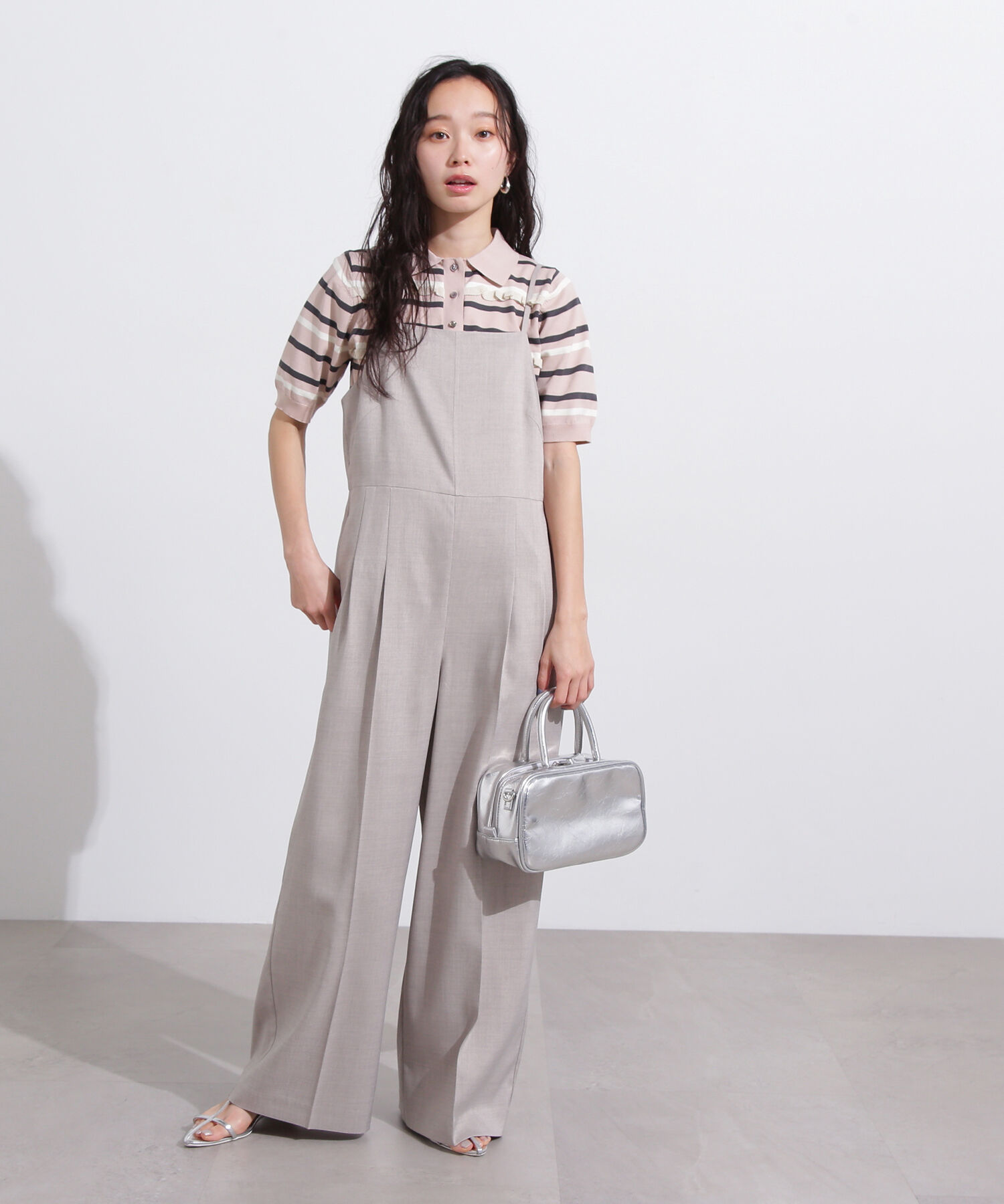  「ミックスボーダーポロニット」|ニット・セーター|