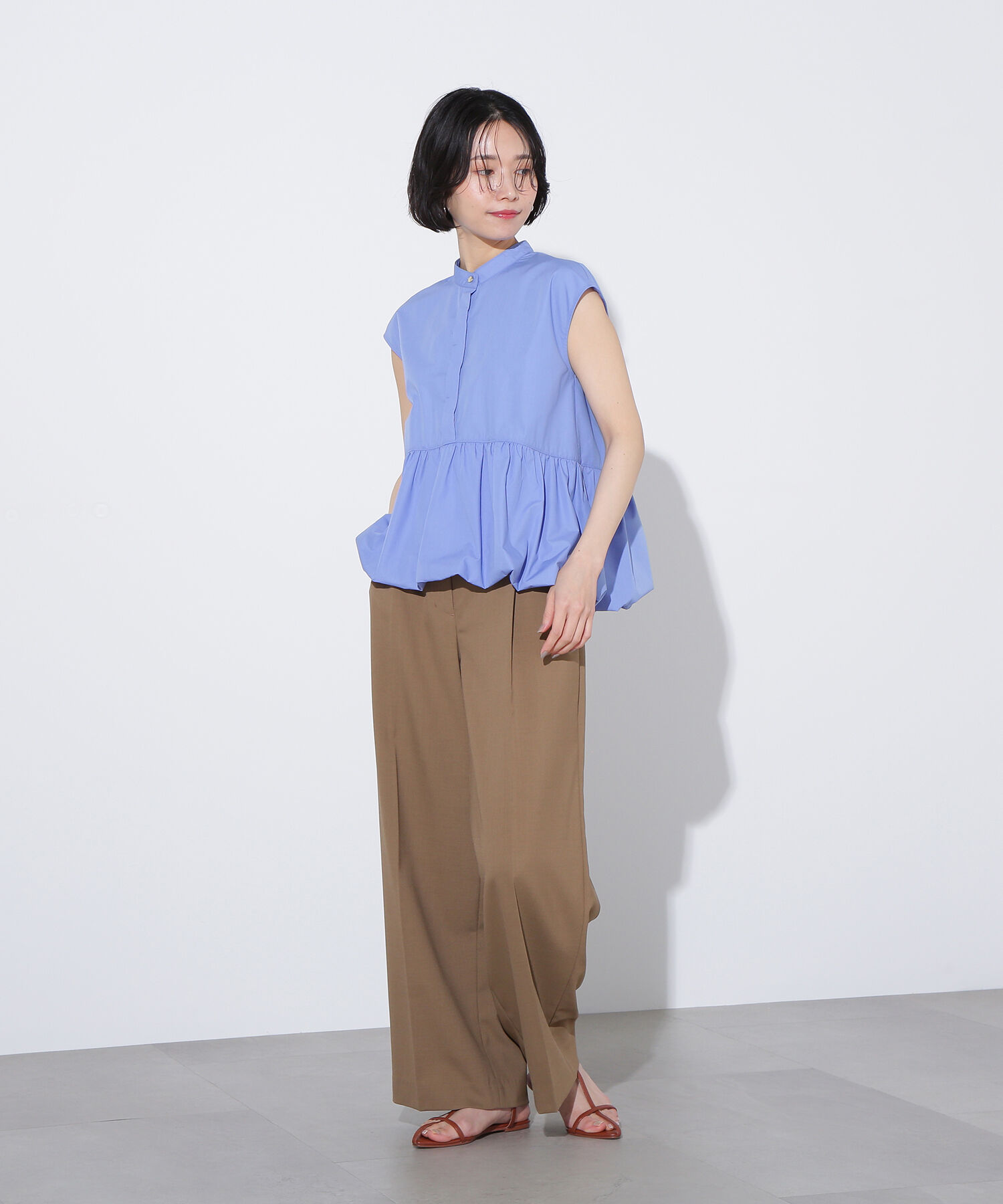  「バルーンペプラムブラウス」|シャツ・ブラウス|