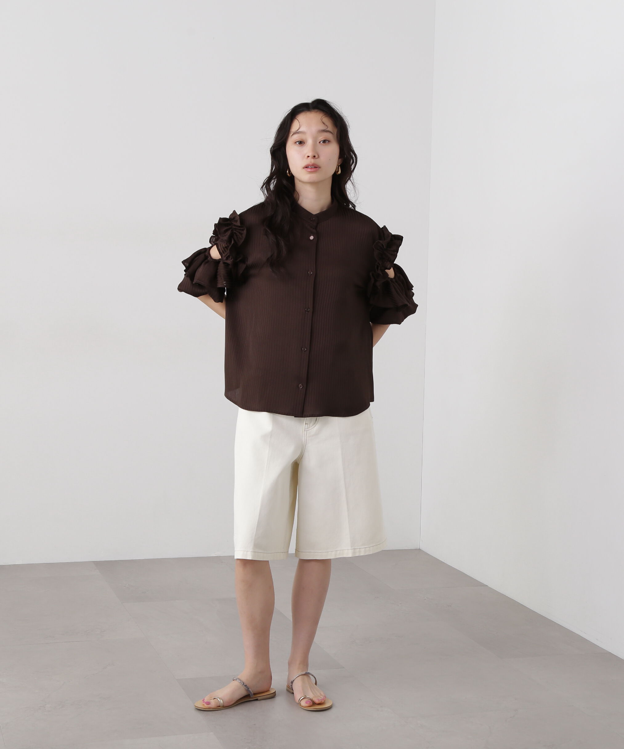  「ラッフルスリーブブラウス」|シャツ・ブラウス|
