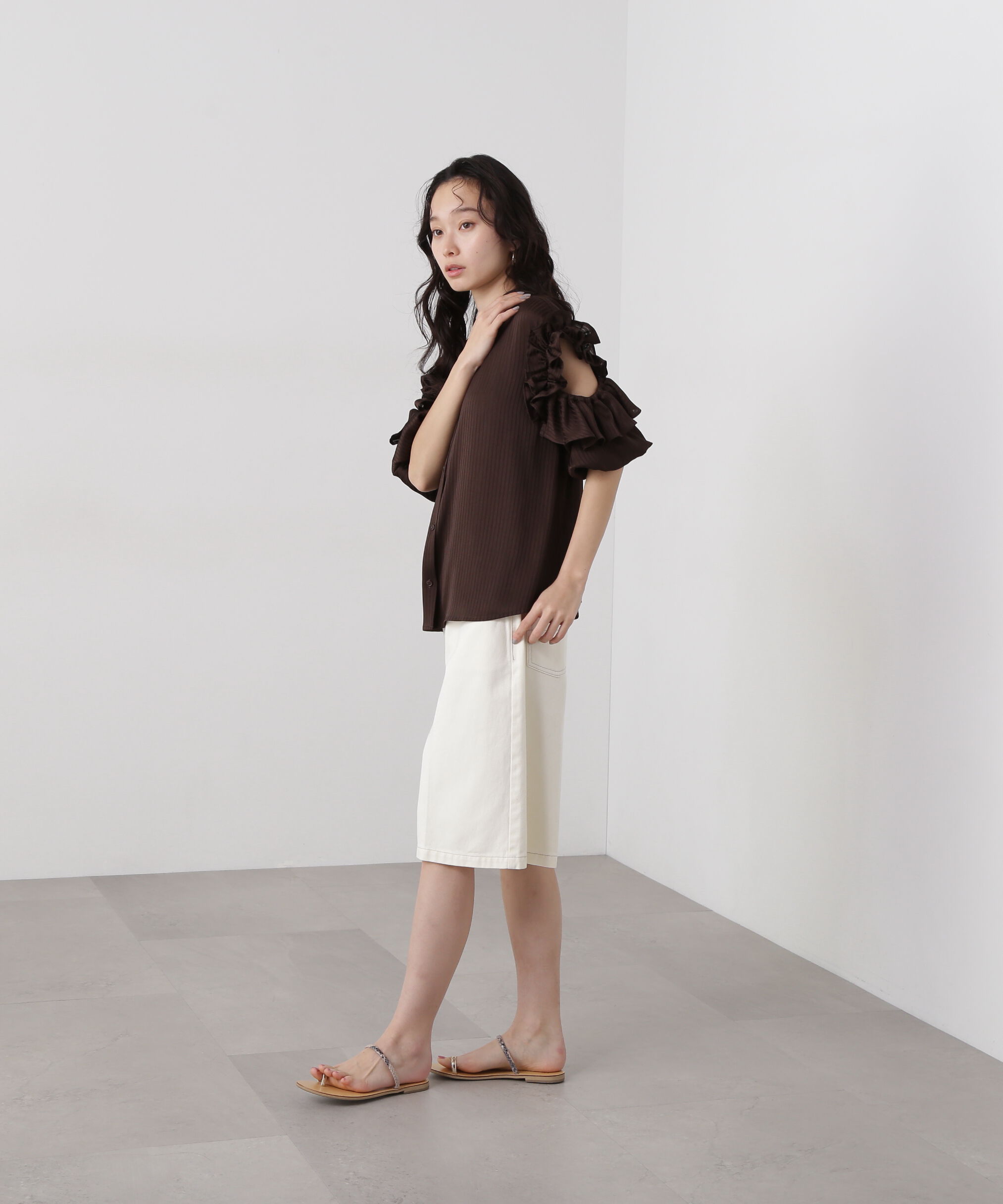  「ラッフルスリーブブラウス」|シャツ・ブラウス|