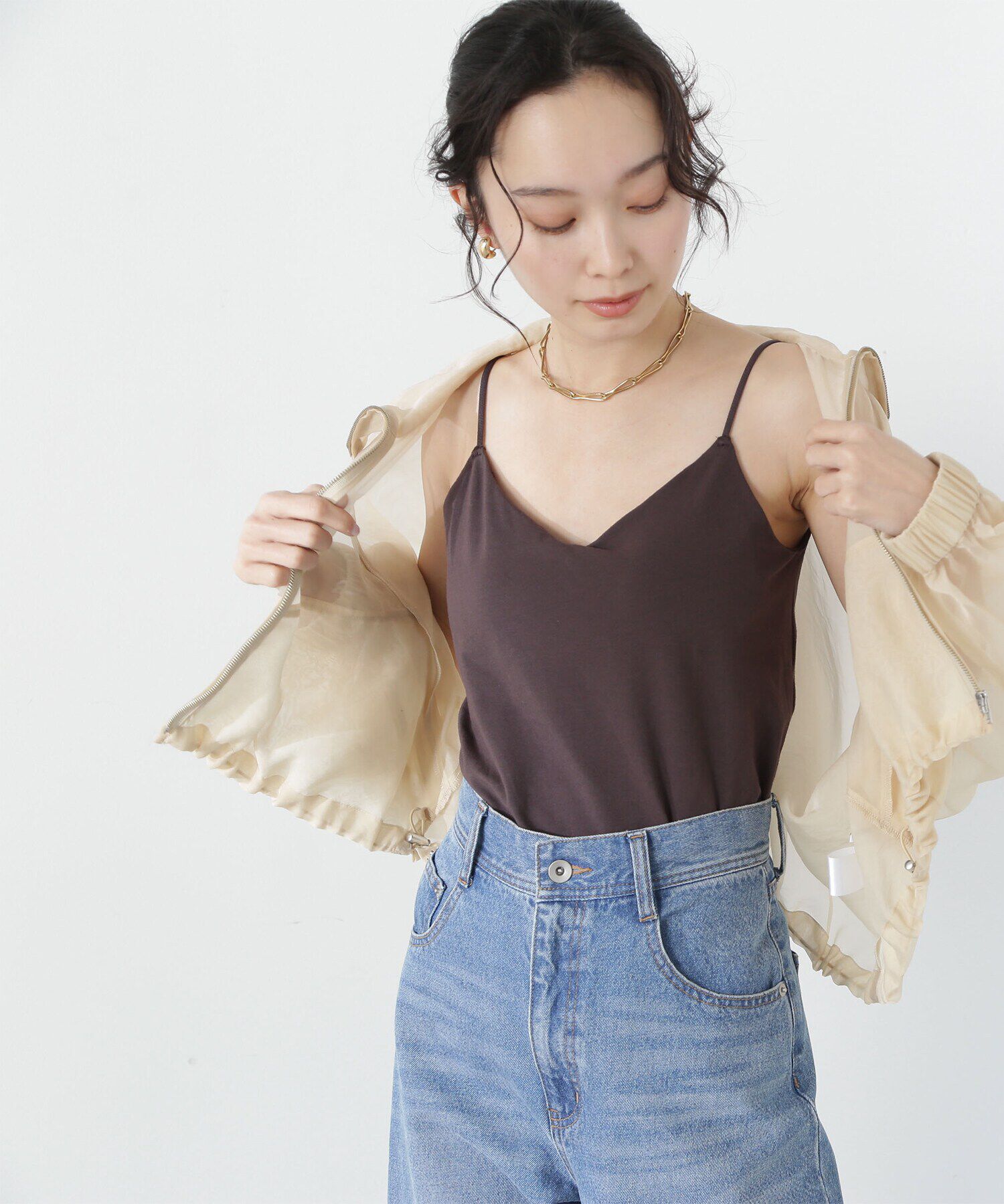  「Wingコラボカップ付きキャミソール」|Tシャツ・カットソー|ニュアンスブ