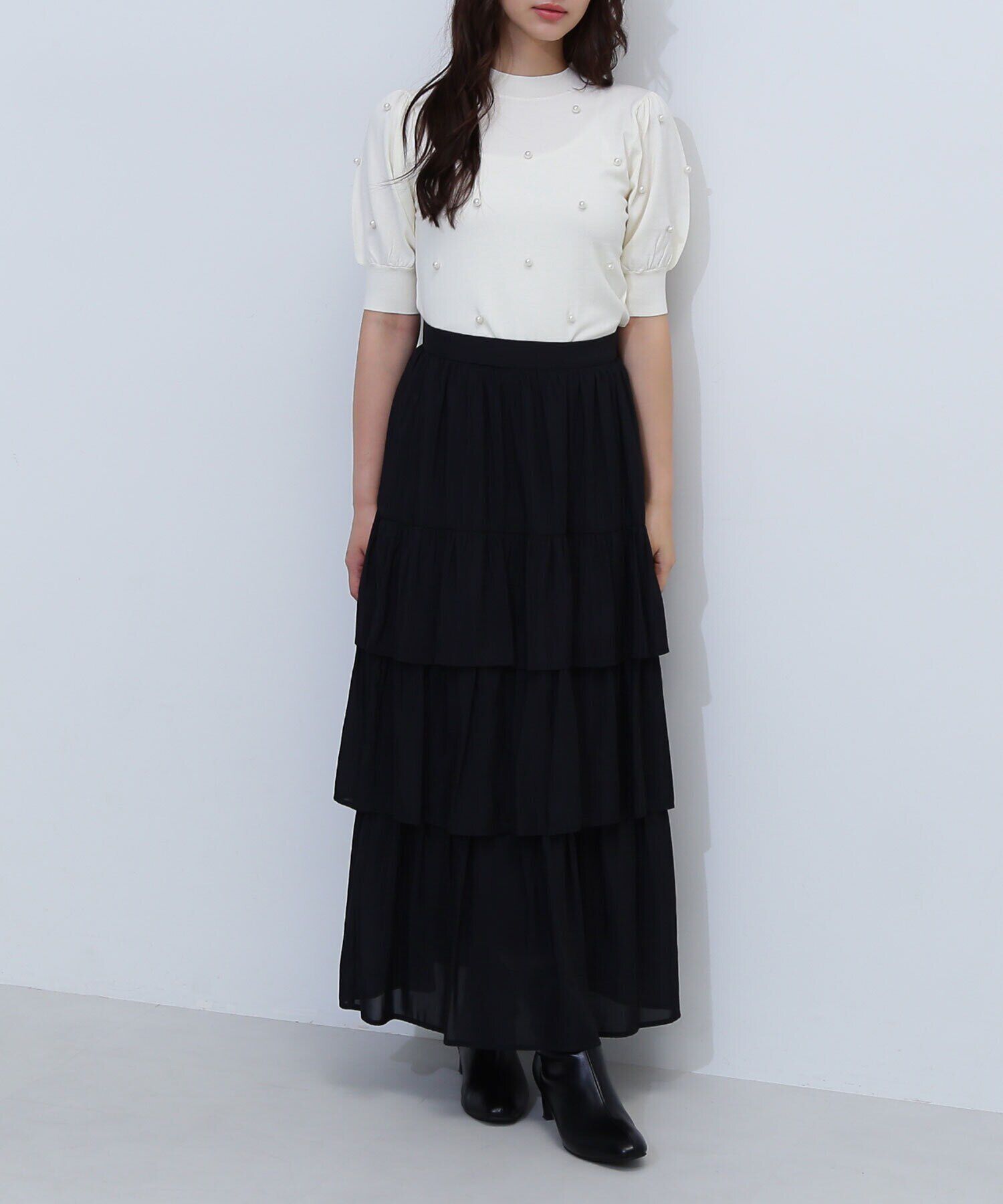  「グロッシーティアードスカート　24AW」|スカート|