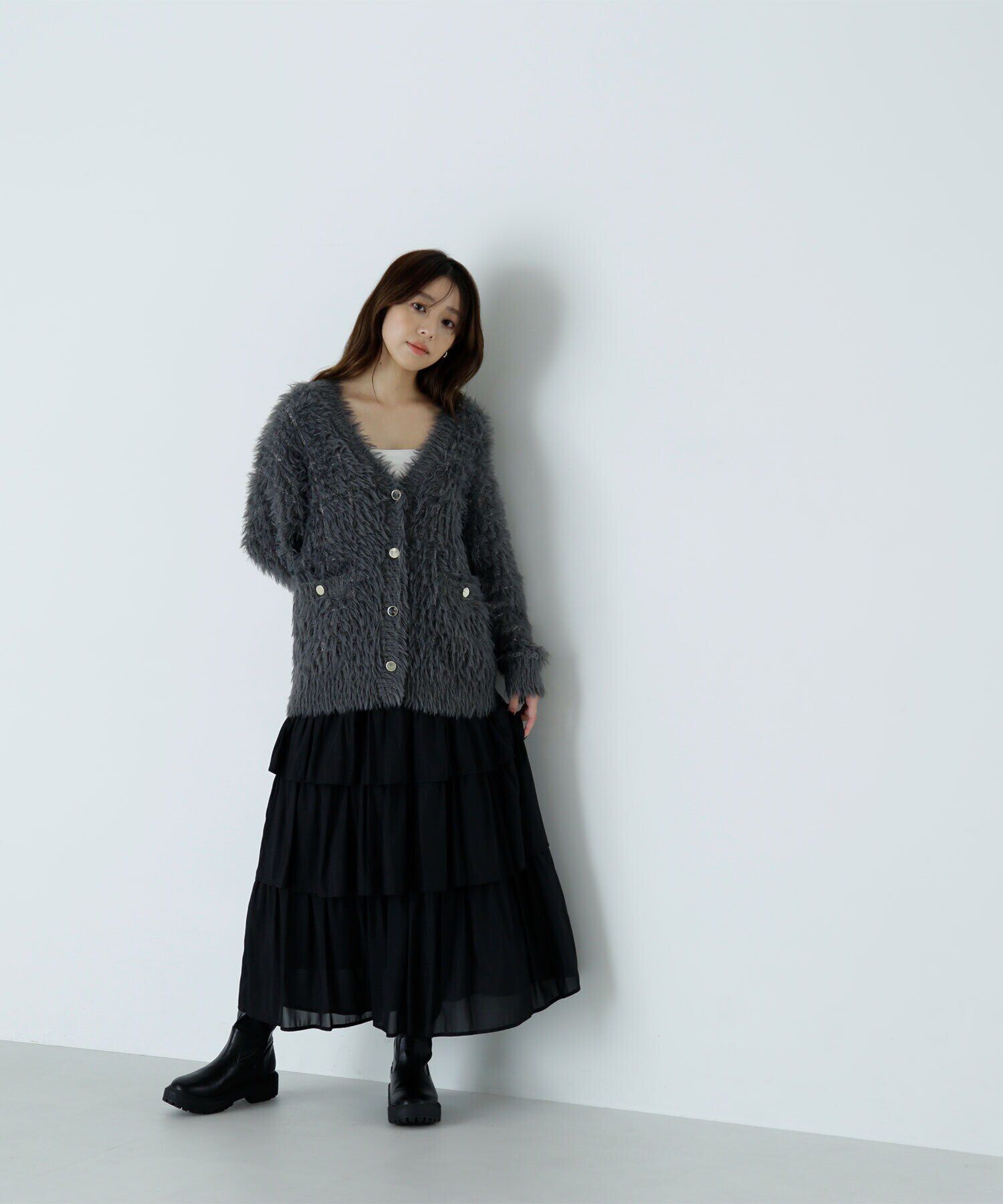  「グロッシーティアードスカート　24AW」|スカート|