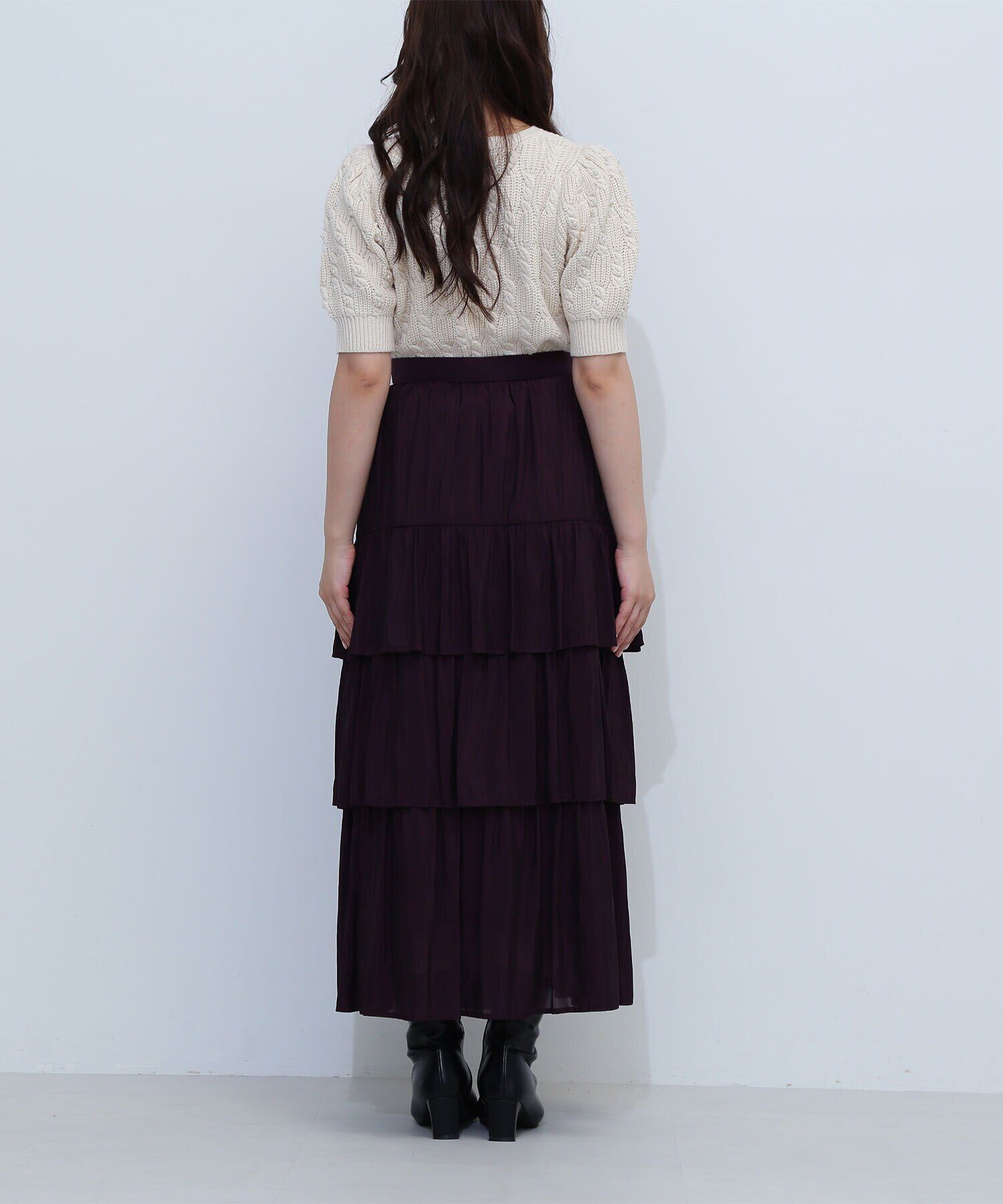  「グロッシーティアードスカート　24AW」|スカート|