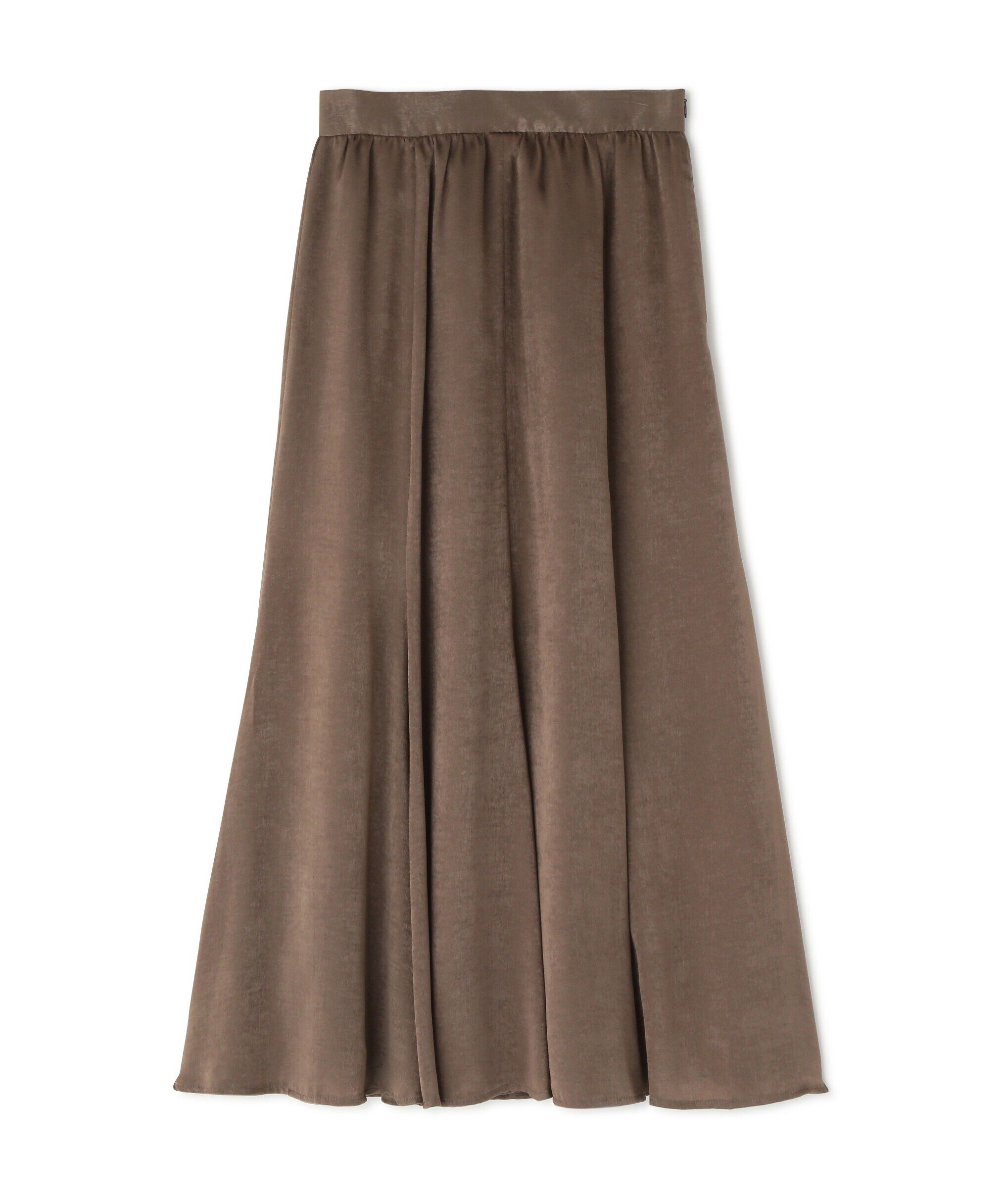  「ピーチタッチサテンフレアスカート」|スカート|