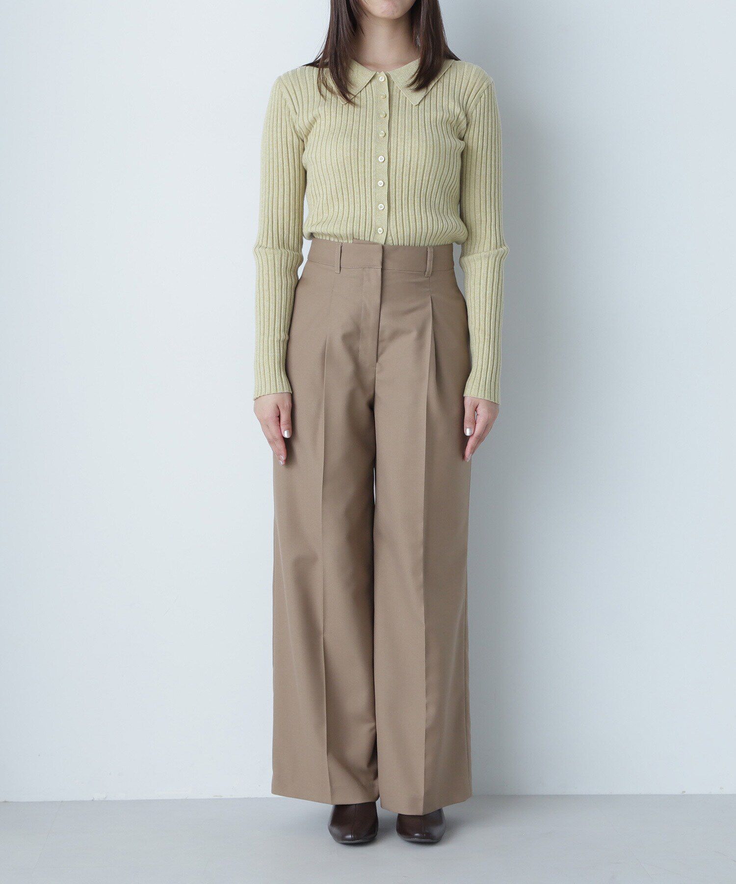  「Uネックチュニック＆ワイドパンツ」|ワンピース|