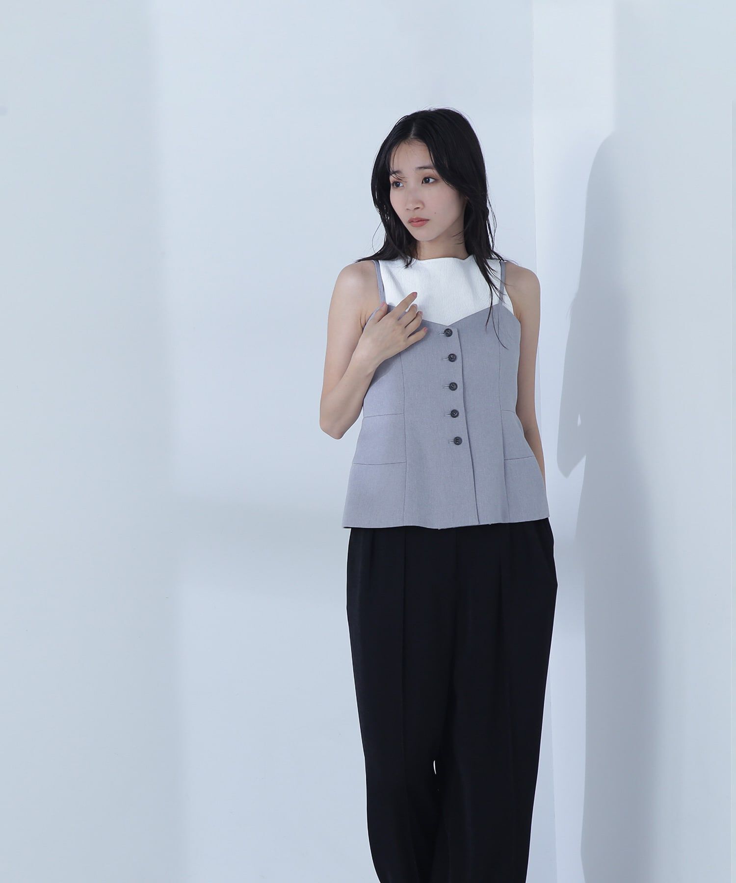  「キャミビスチェ＆フレアスカート」|ワンピース|