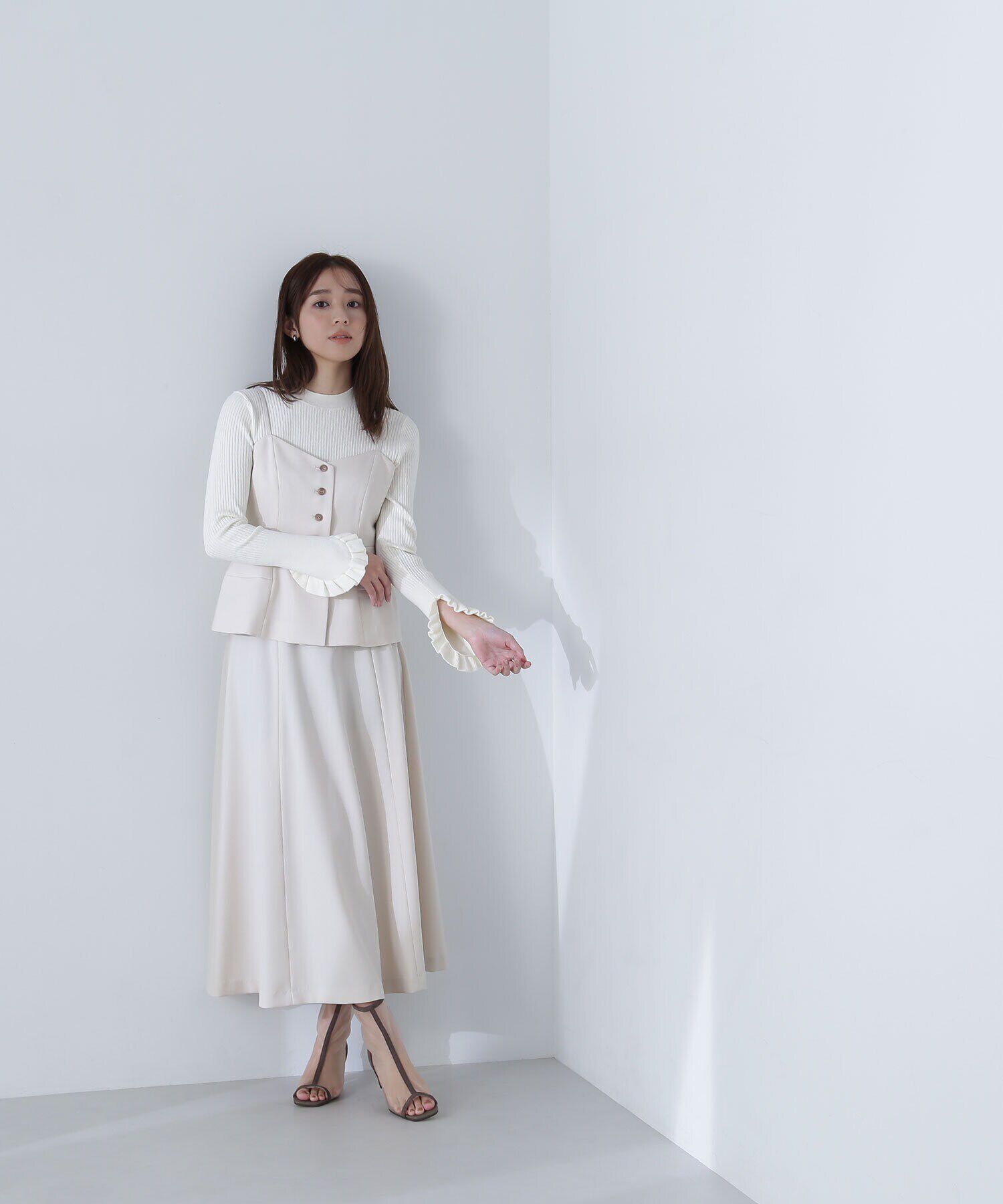  「キャミビスチェ＆フレアスカート」|ワンピース|