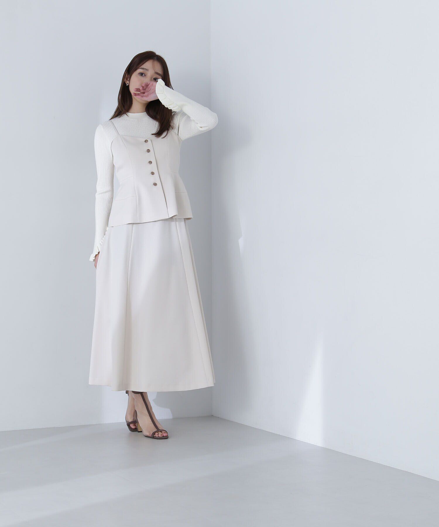  「キャミビスチェ＆フレアスカート」|ワンピース|