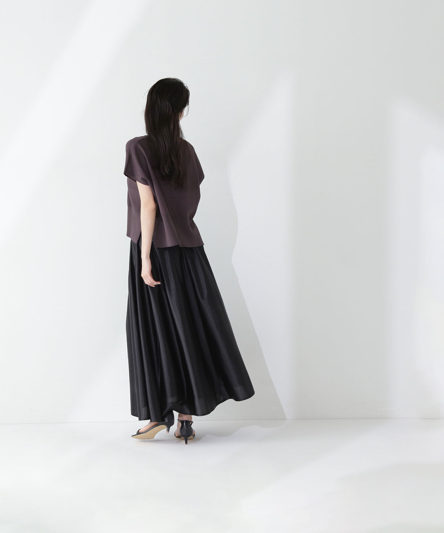  「グロッシーギャザースカート」|スカート|