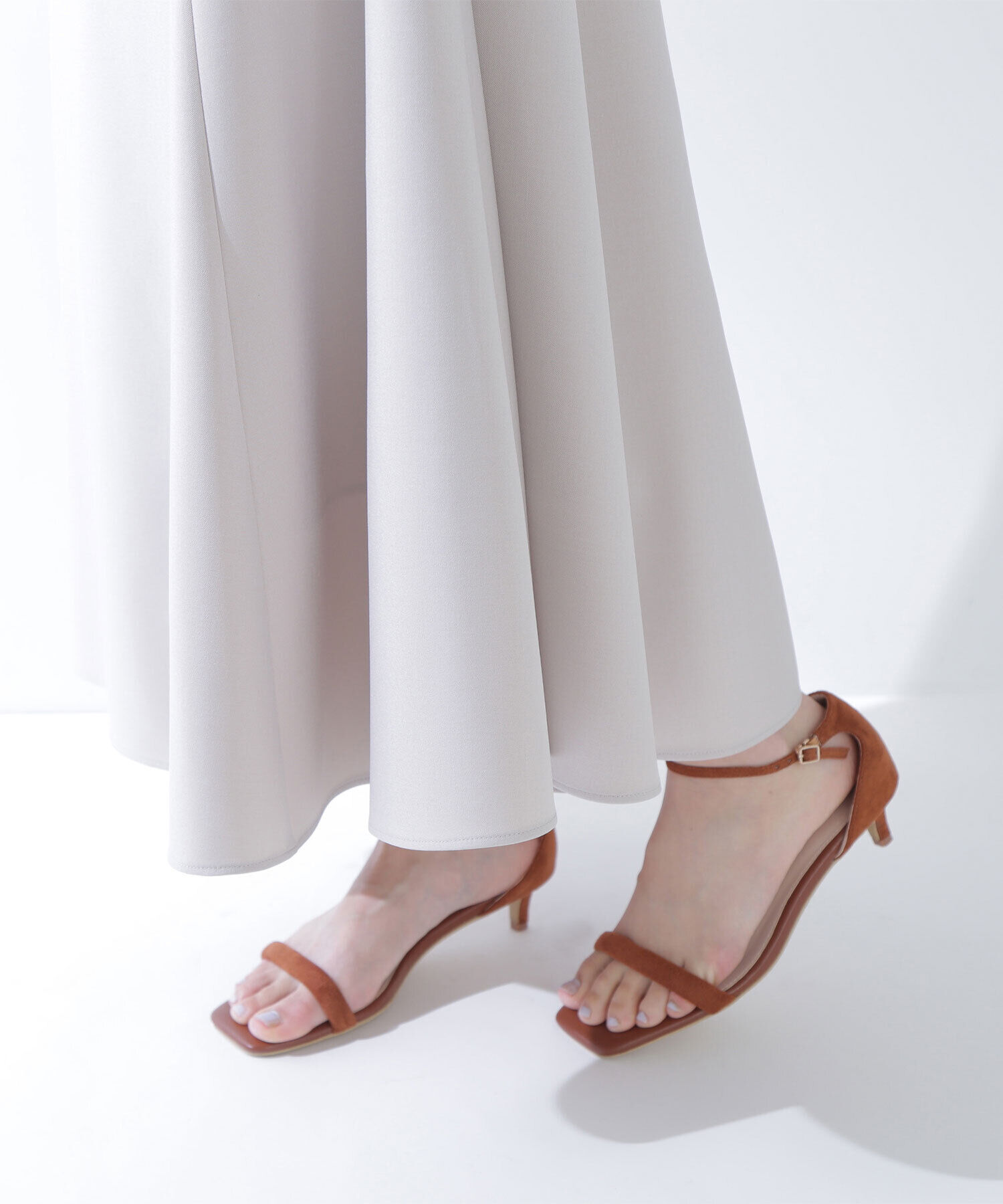  「リネンライクフレアマキシスカート」|スカート|