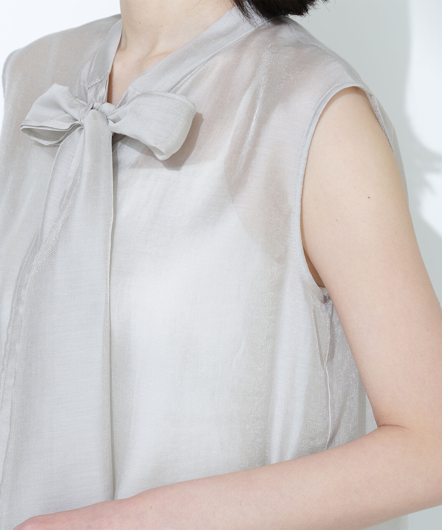  「ブライトシアーリボンボウブラウス」|シャツ・ブラウス|