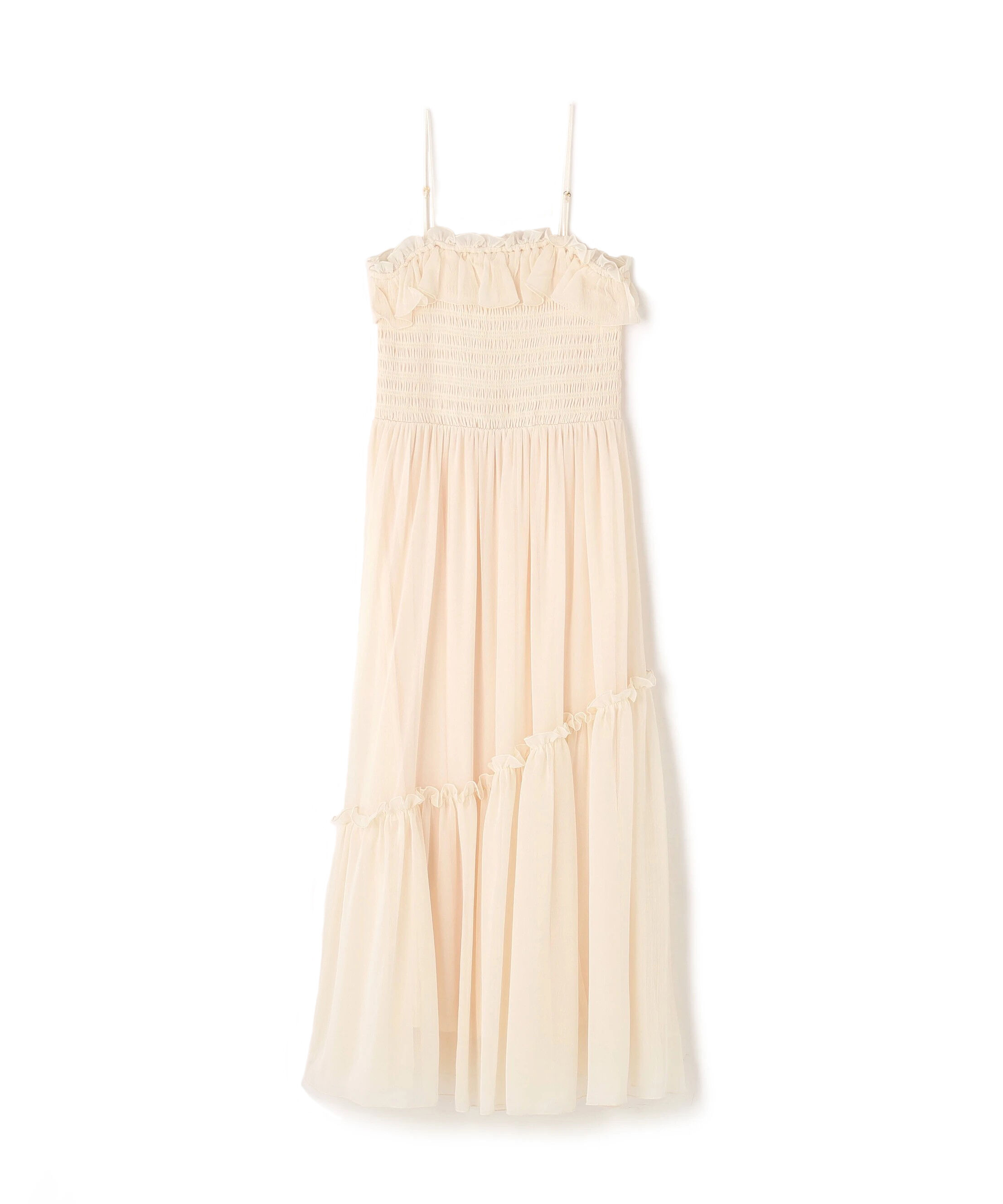  「フリルシャーリングキャミワンピース」|ワンピース|