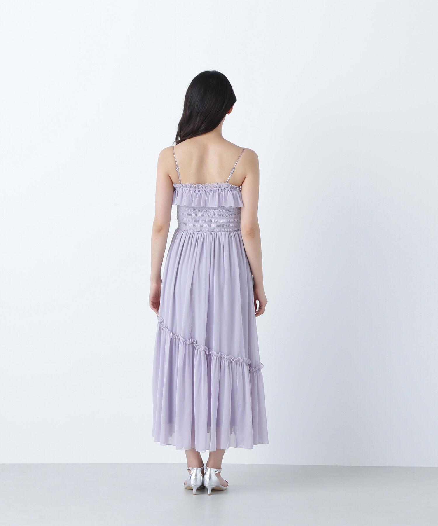  「フリルシャーリングキャミワンピース」|ワンピース|