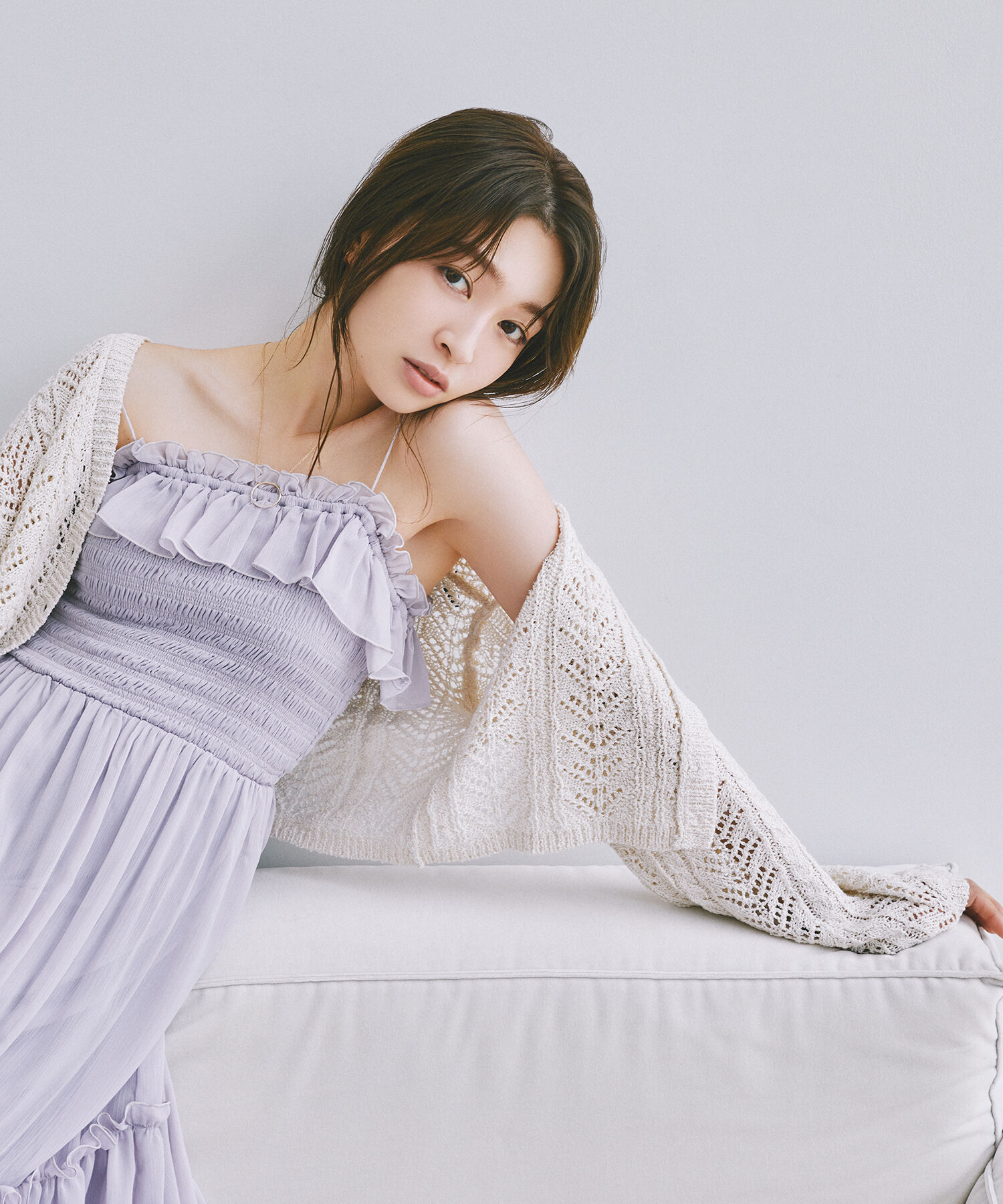  「フリルシャーリングキャミワンピース」|ワンピース|