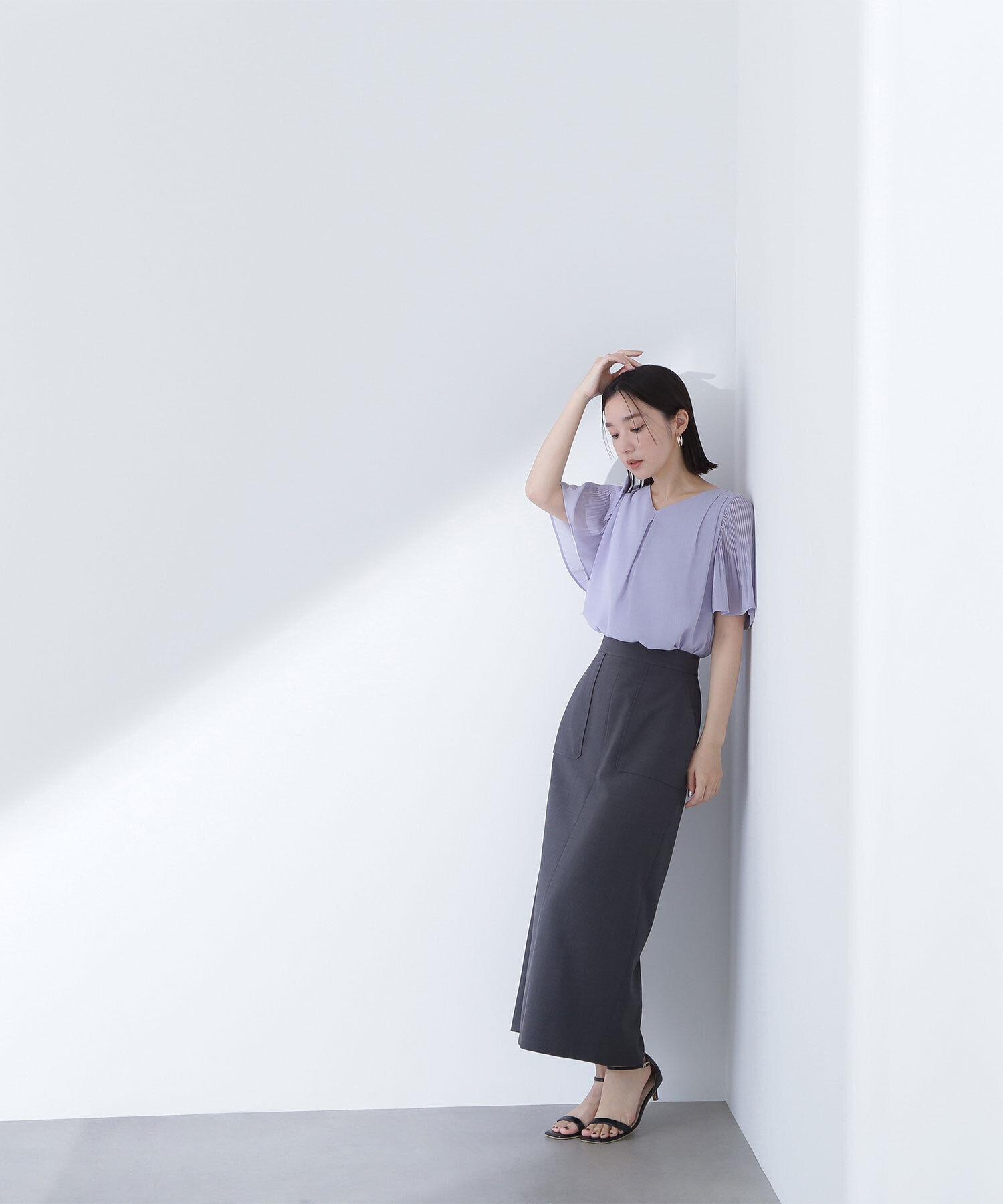  「楊柳フレアスリーブブラウス」|シャツ・ブラウス|