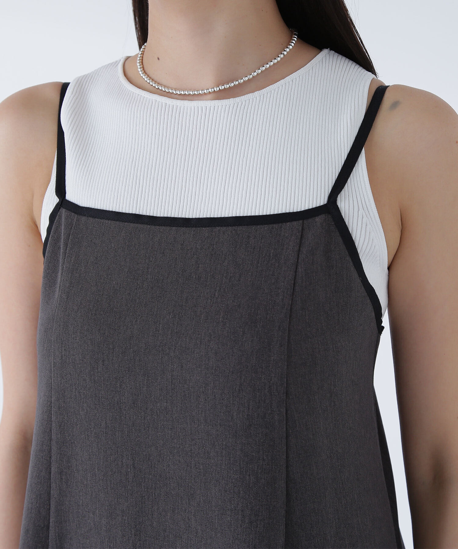  「バイカラーキャミワンピース」|ワンピース|