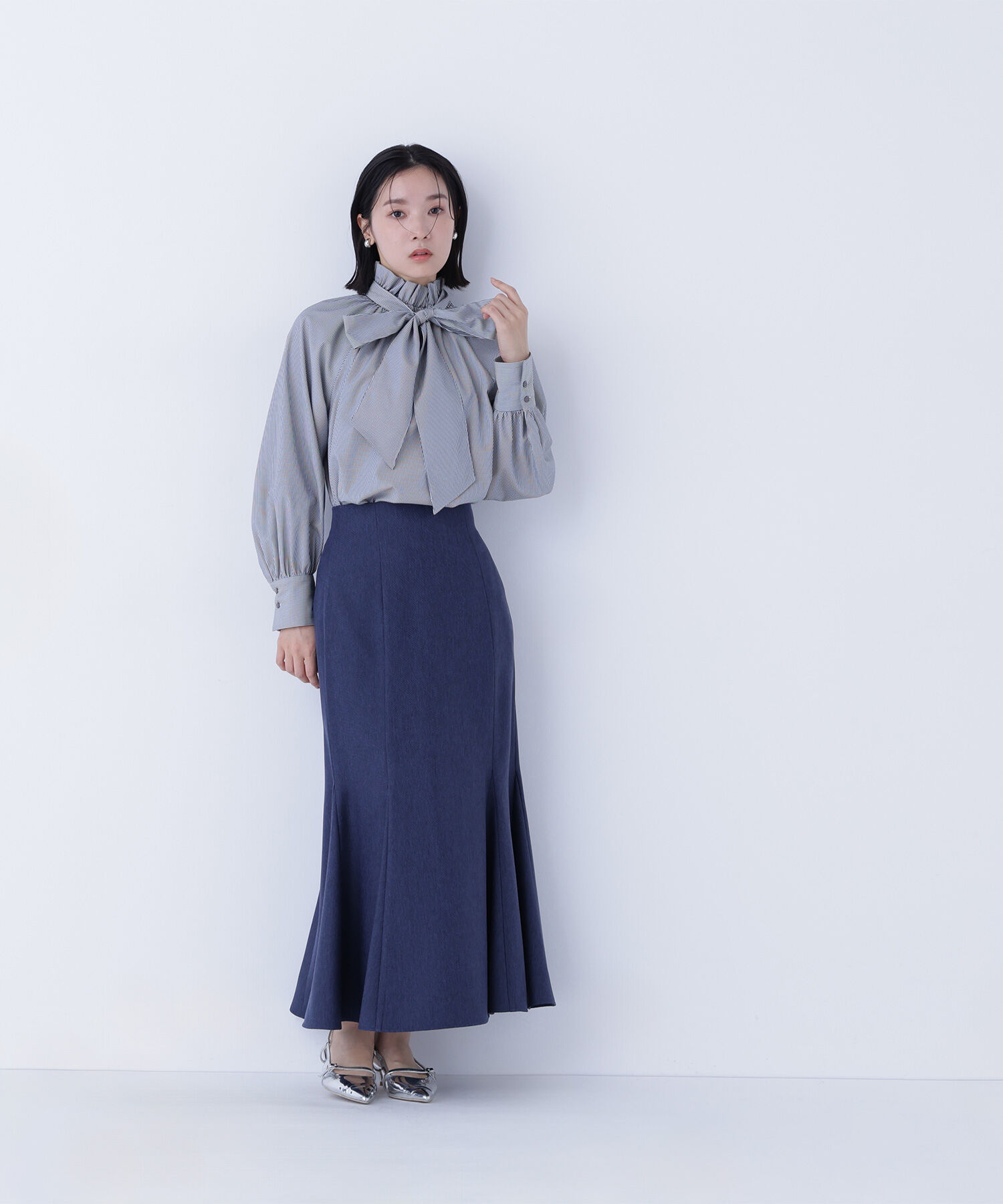  「ヘム切替マーメイドスカート」|スカート|