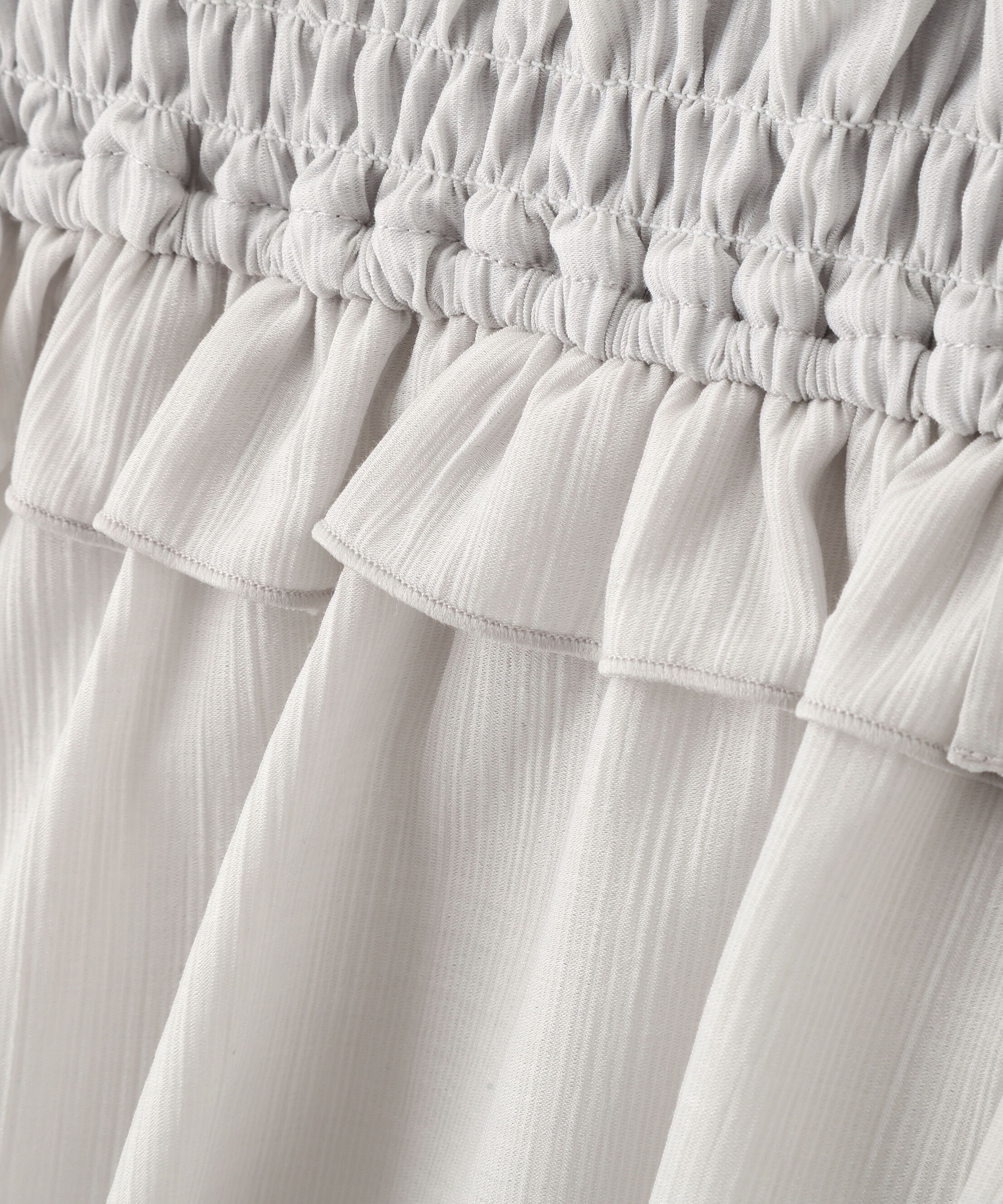  「フロントリボンペプラム楊柳ブラウス」|シャツ・ブラウス|