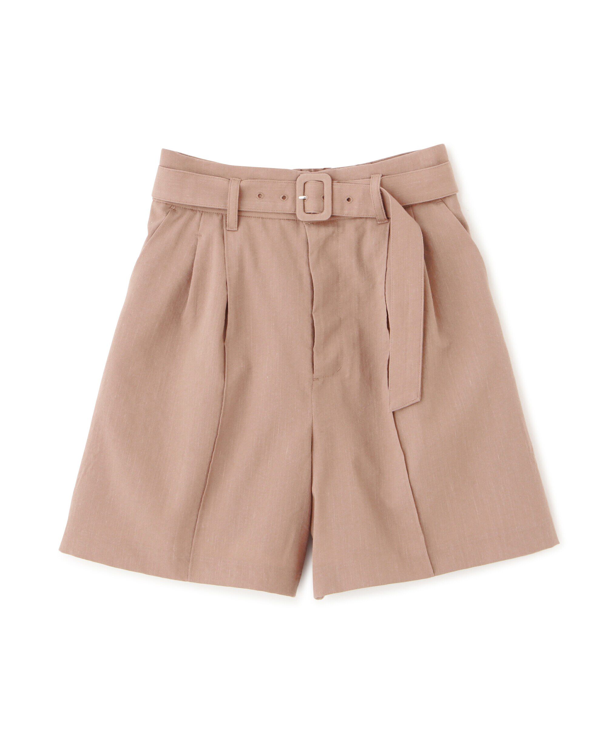  「麻調合繊ベルト付きショートパンツ」|その他|