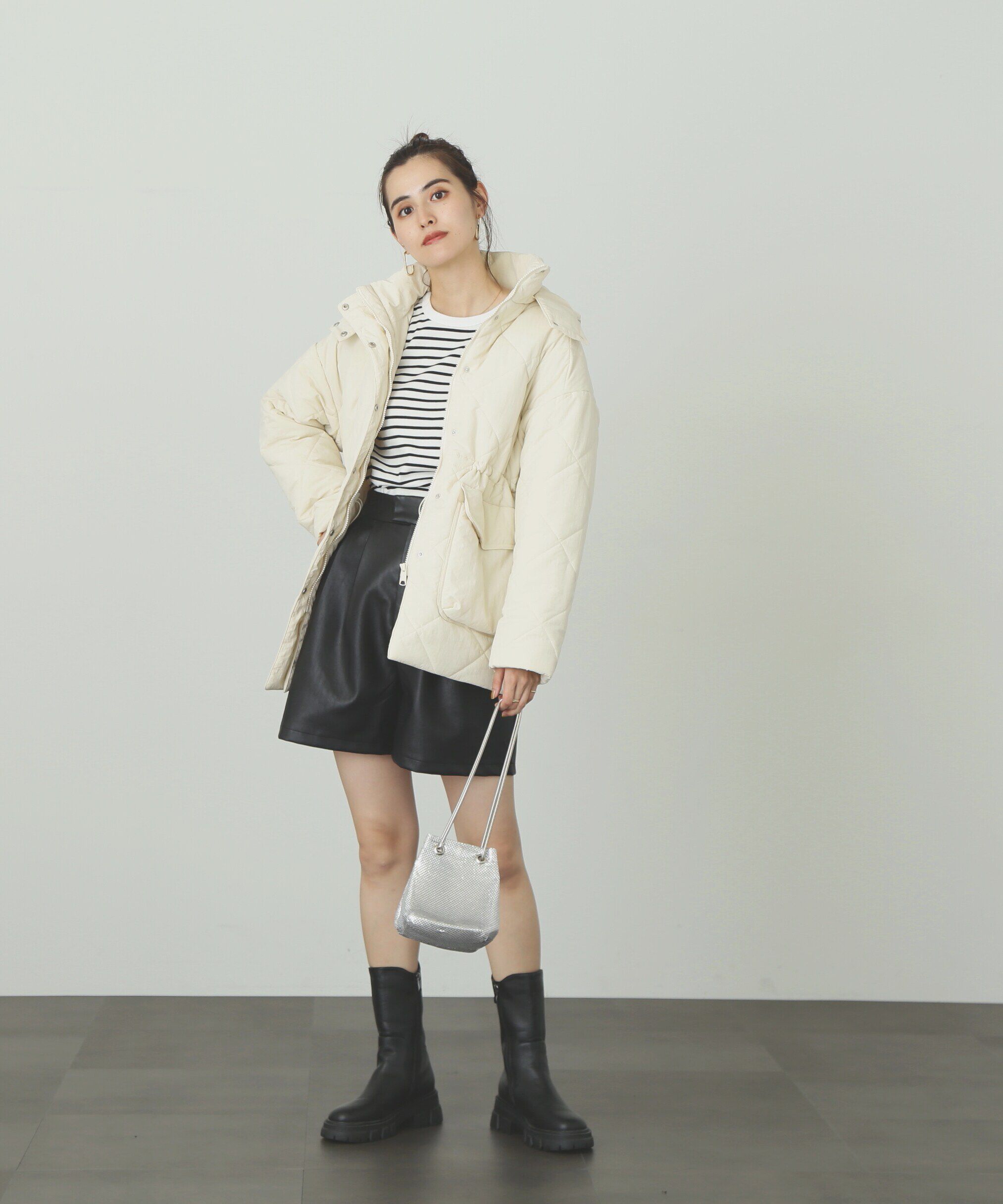  「フレアスリーブ袖スリットボーダーTシャツ」|Tシャツ・カットソー|