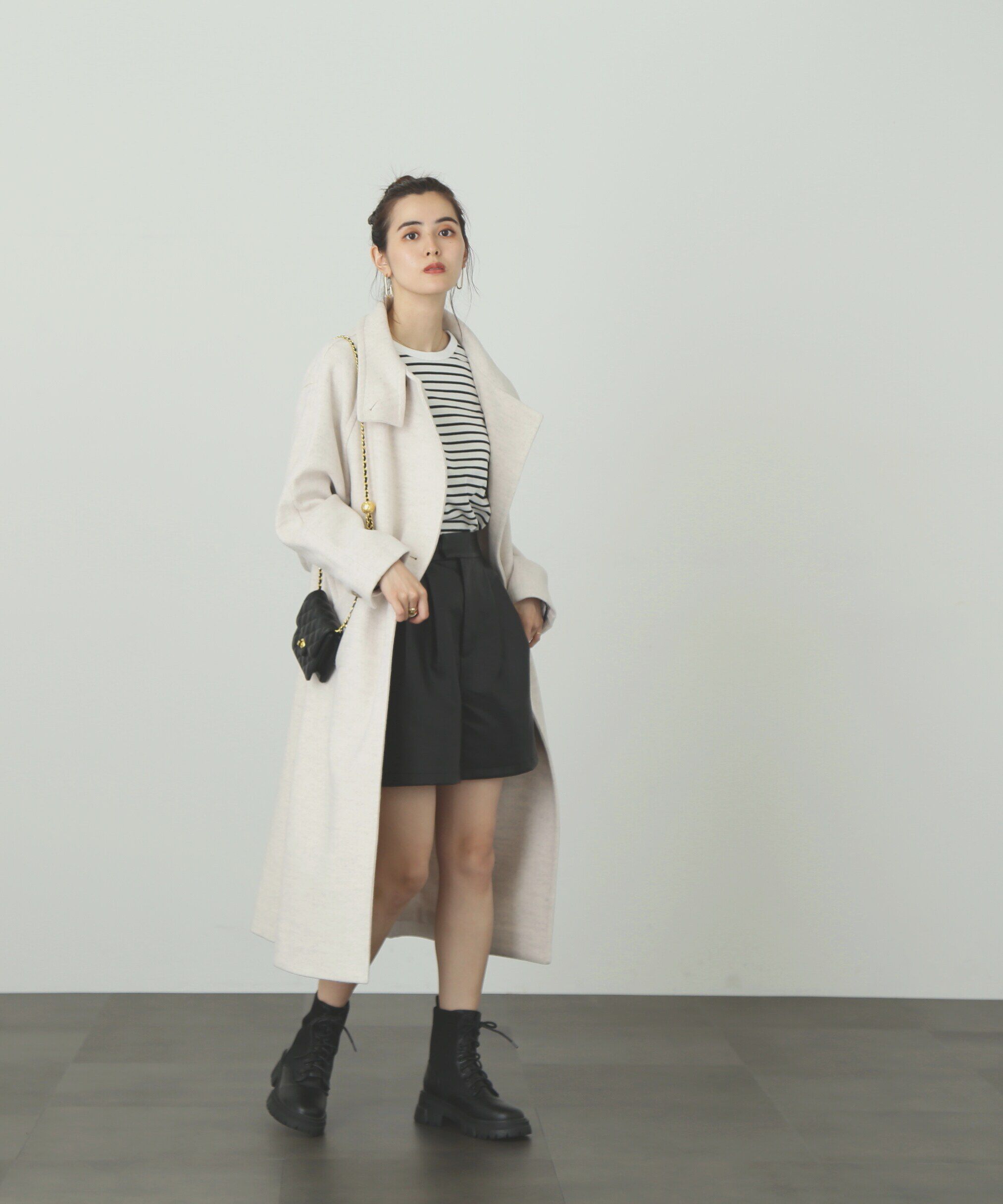  「フレアスリーブ袖スリットボーダーTシャツ」|Tシャツ・カットソー|