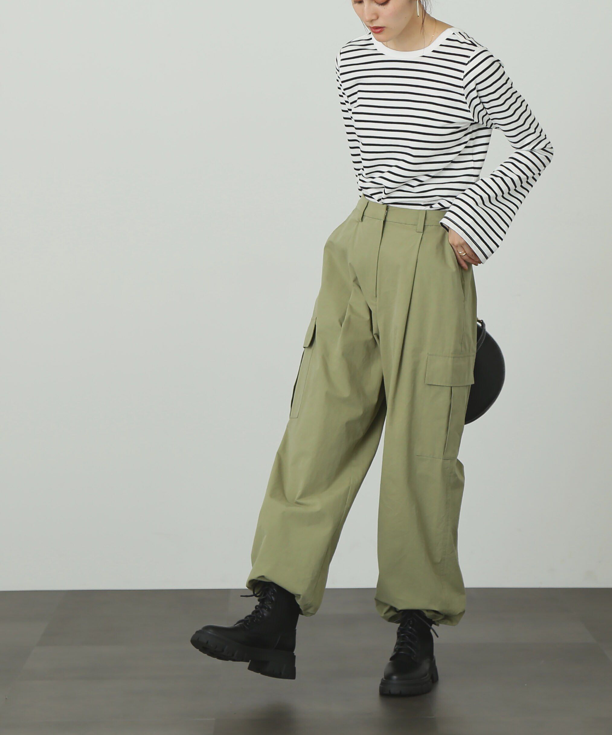  「フレアスリーブ袖スリットボーダーTシャツ」|Tシャツ・カットソー|