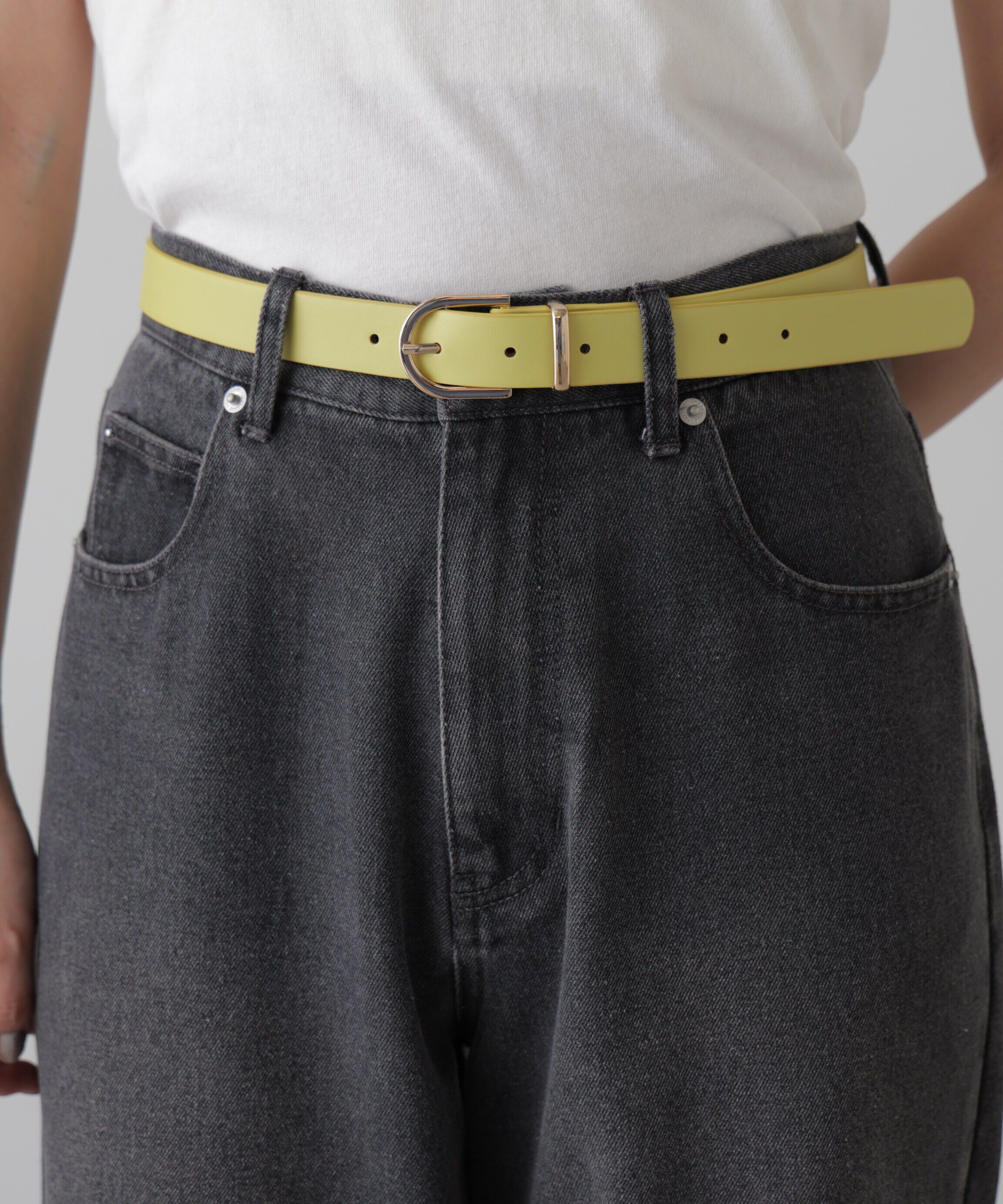  「ミドルバックルベルト」|ハンカチ|イエロー