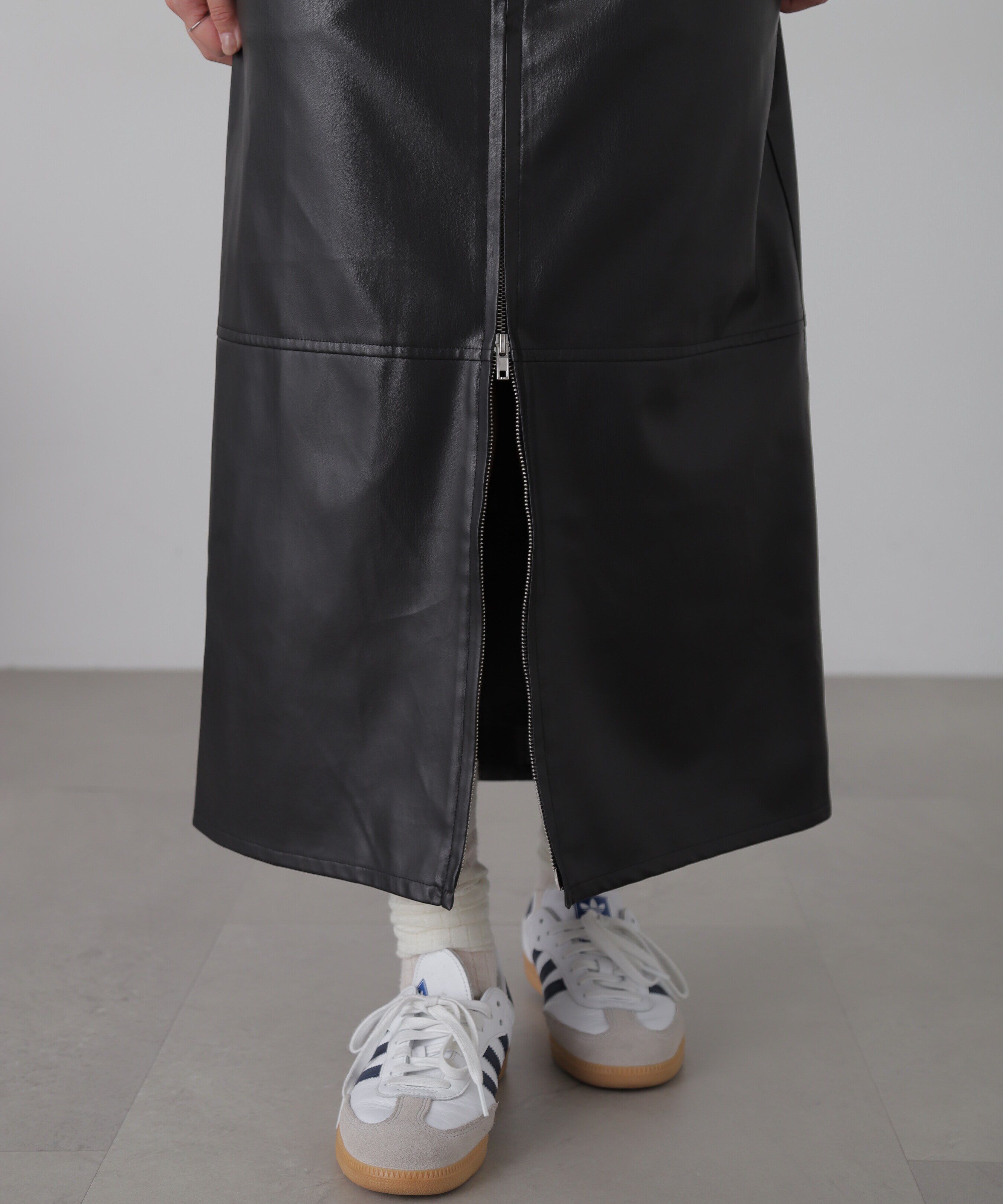  「フロントジップナロースカート」|スカート|