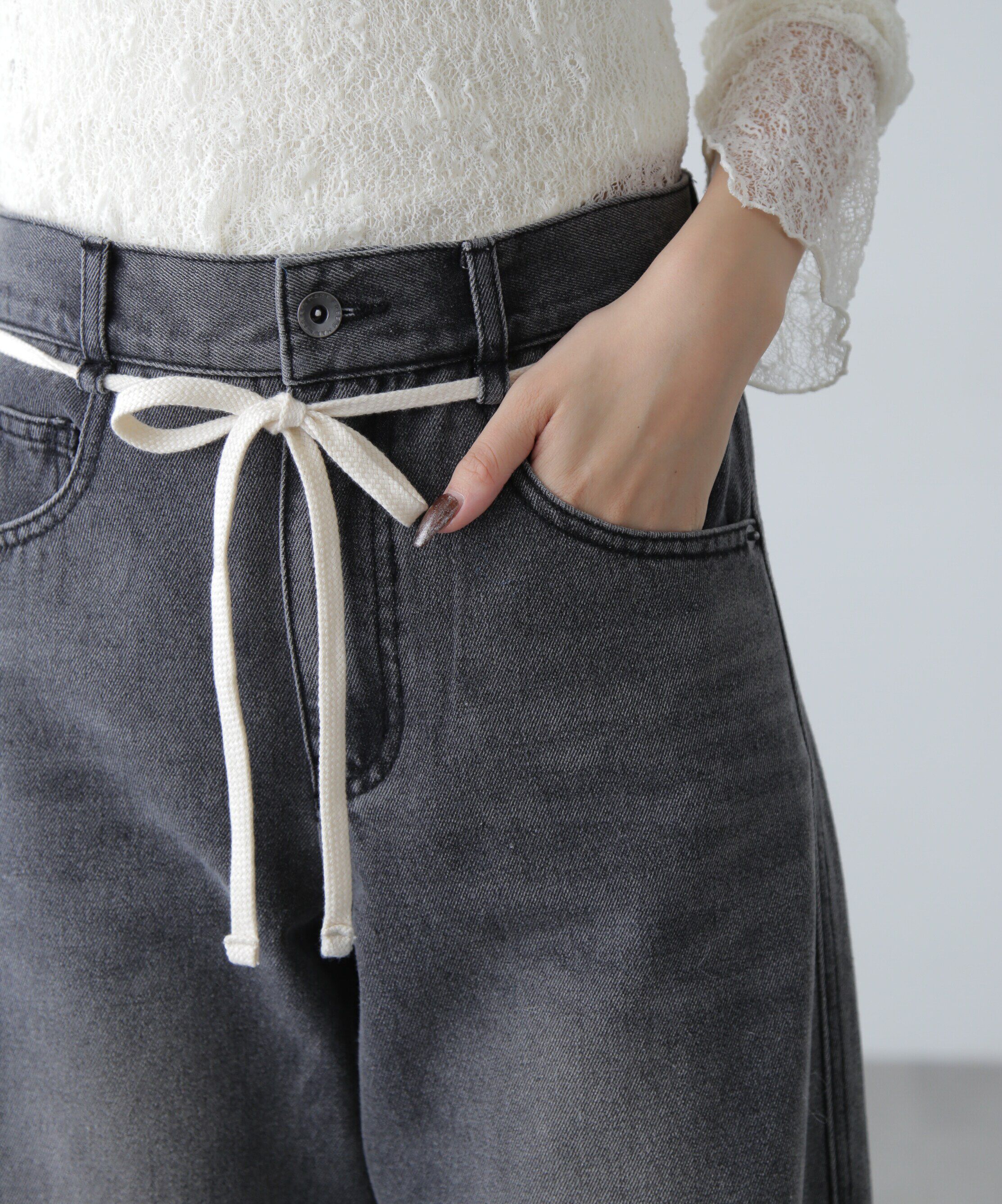  「リメイク風ワイドデニム」|その他|