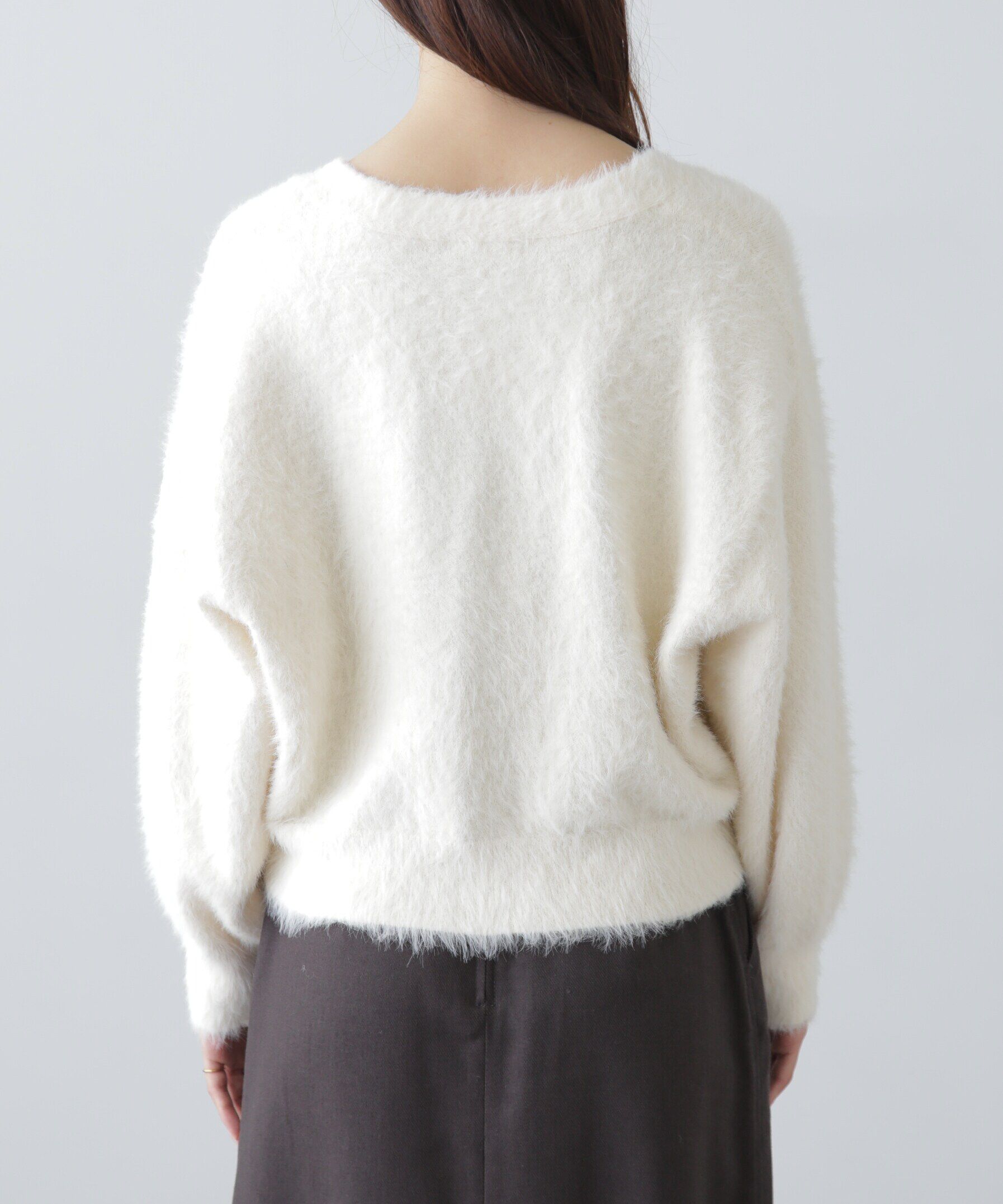  「Vネックシャギーカーディガン」|ニット・セーター|