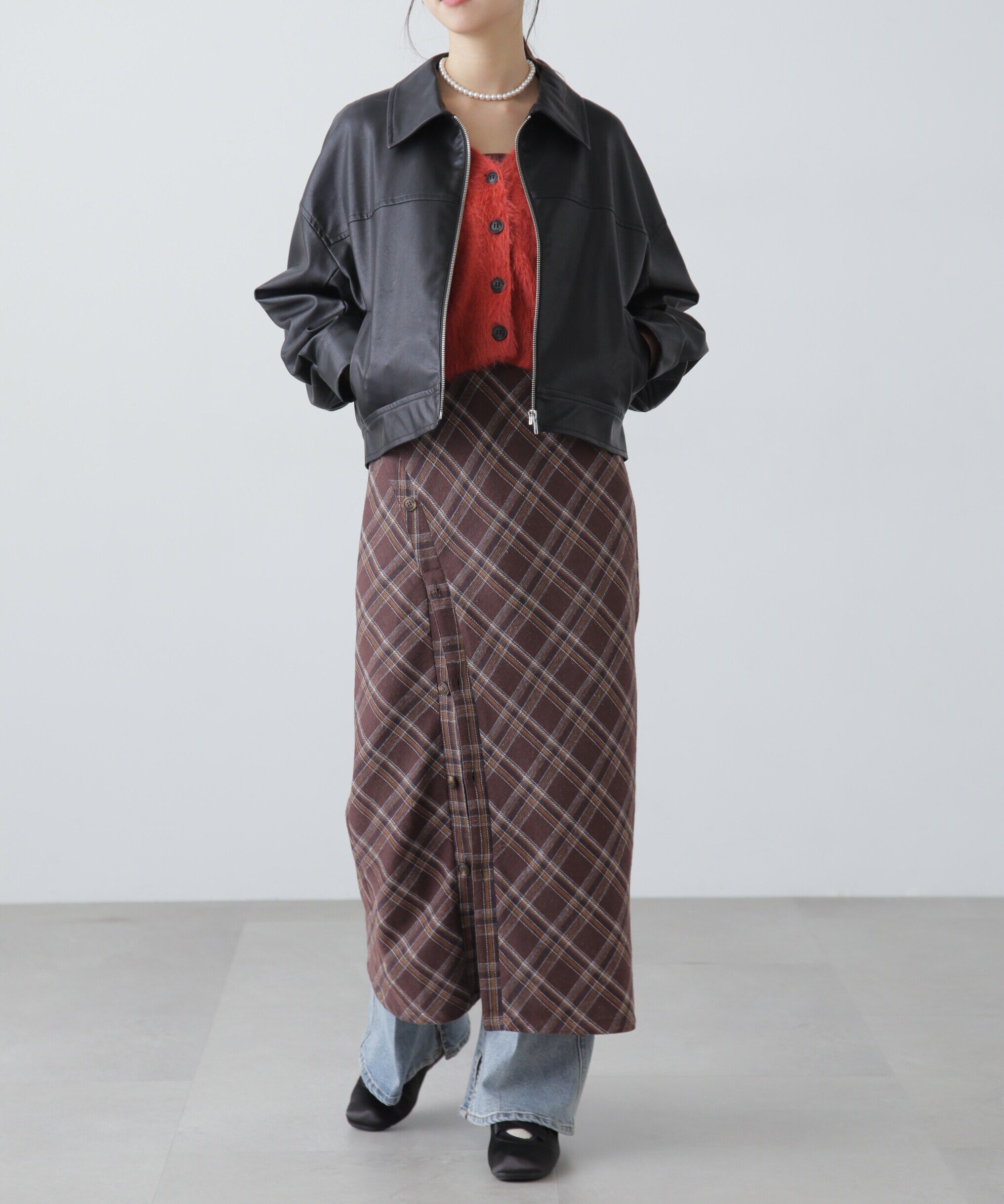  「Vネックシャギーカーディガン」|ニット・セーター|