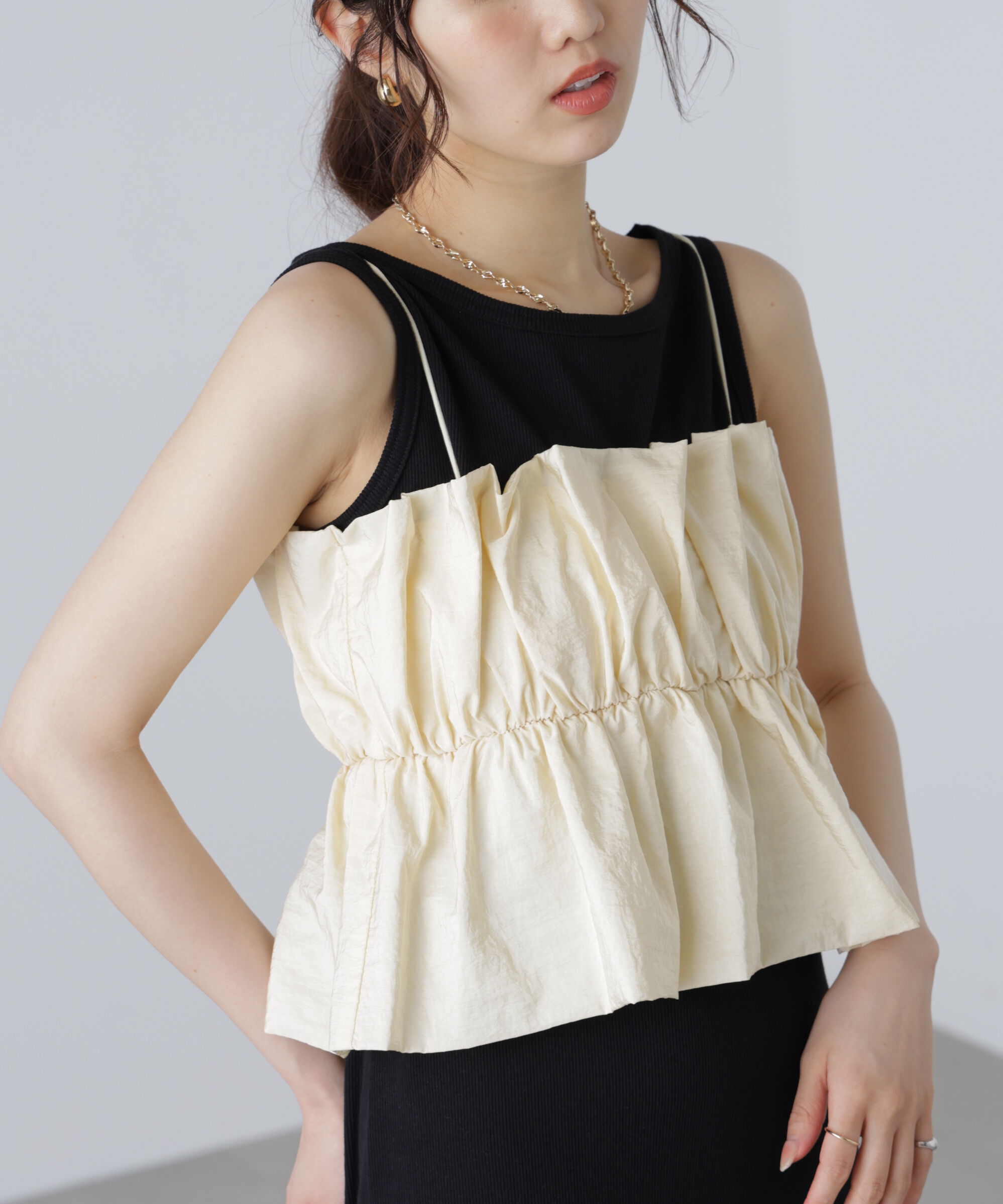  「シャイニーキャミソールビスチェ」|シャツ・ブラウス|