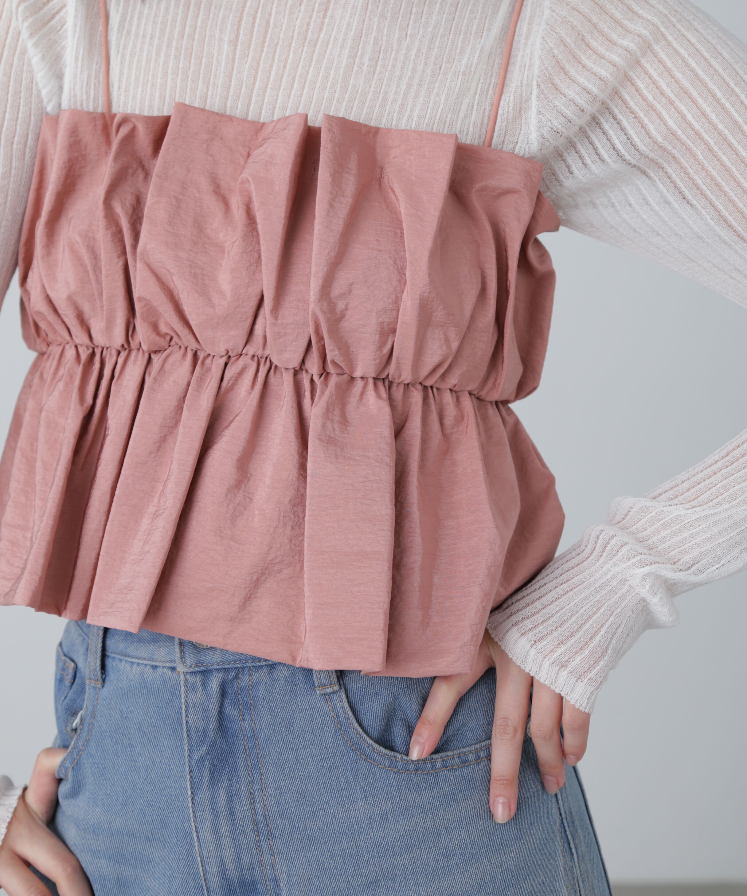  「シャイニーキャミソールビスチェ」|シャツ・ブラウス|