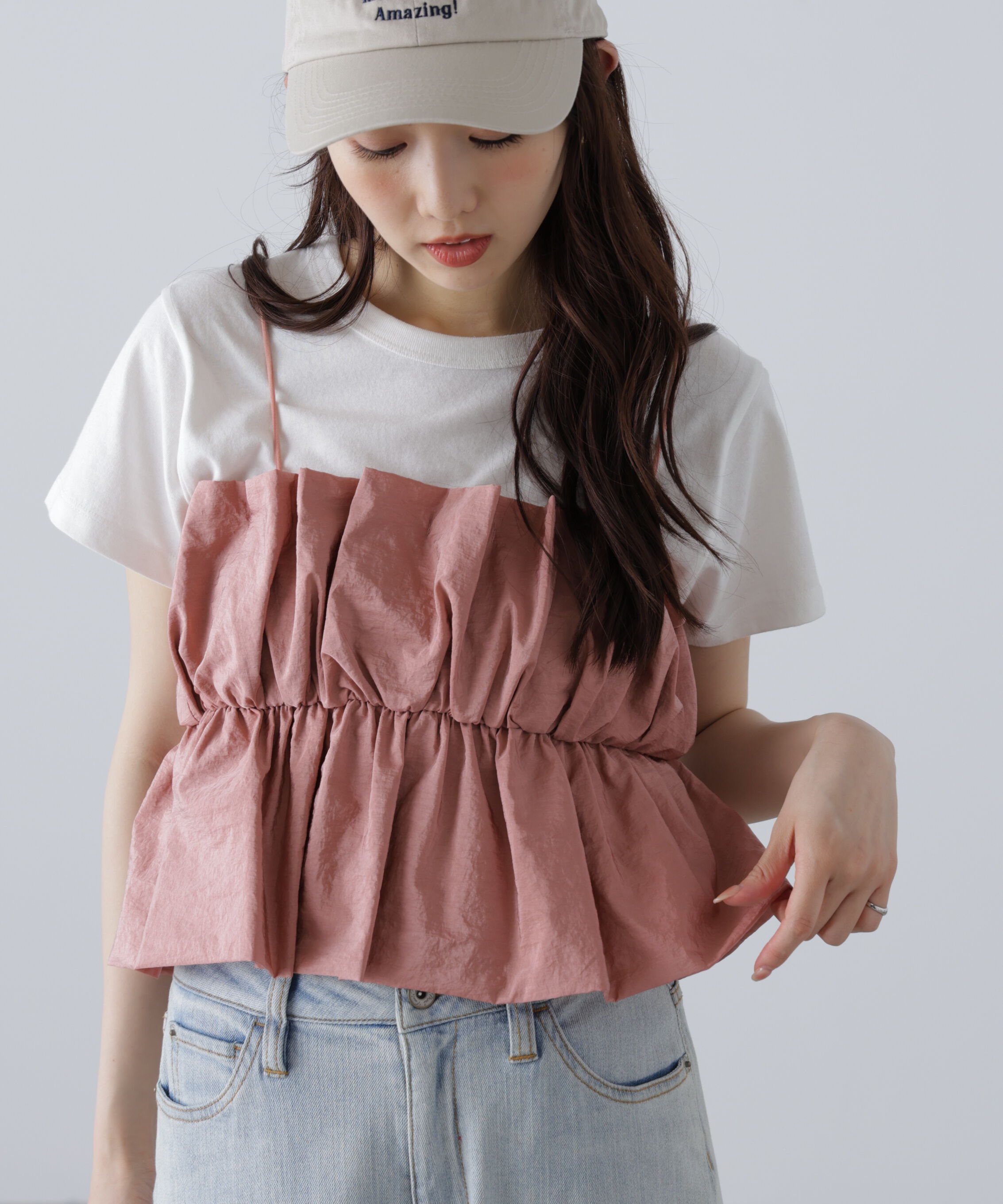  「シャイニーキャミソールビスチェ」|シャツ・ブラウス|