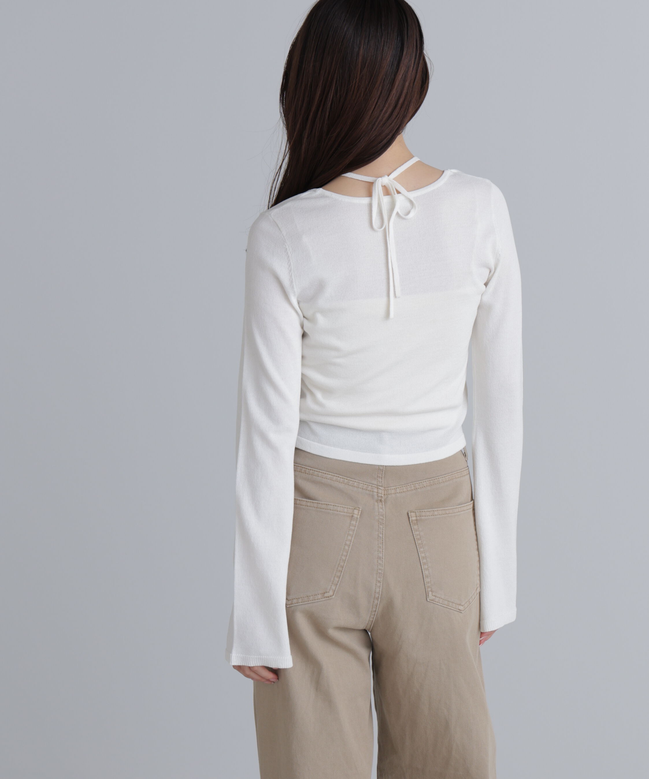  「キャミレイヤードニットカーディガン２」|ニット・セーター|